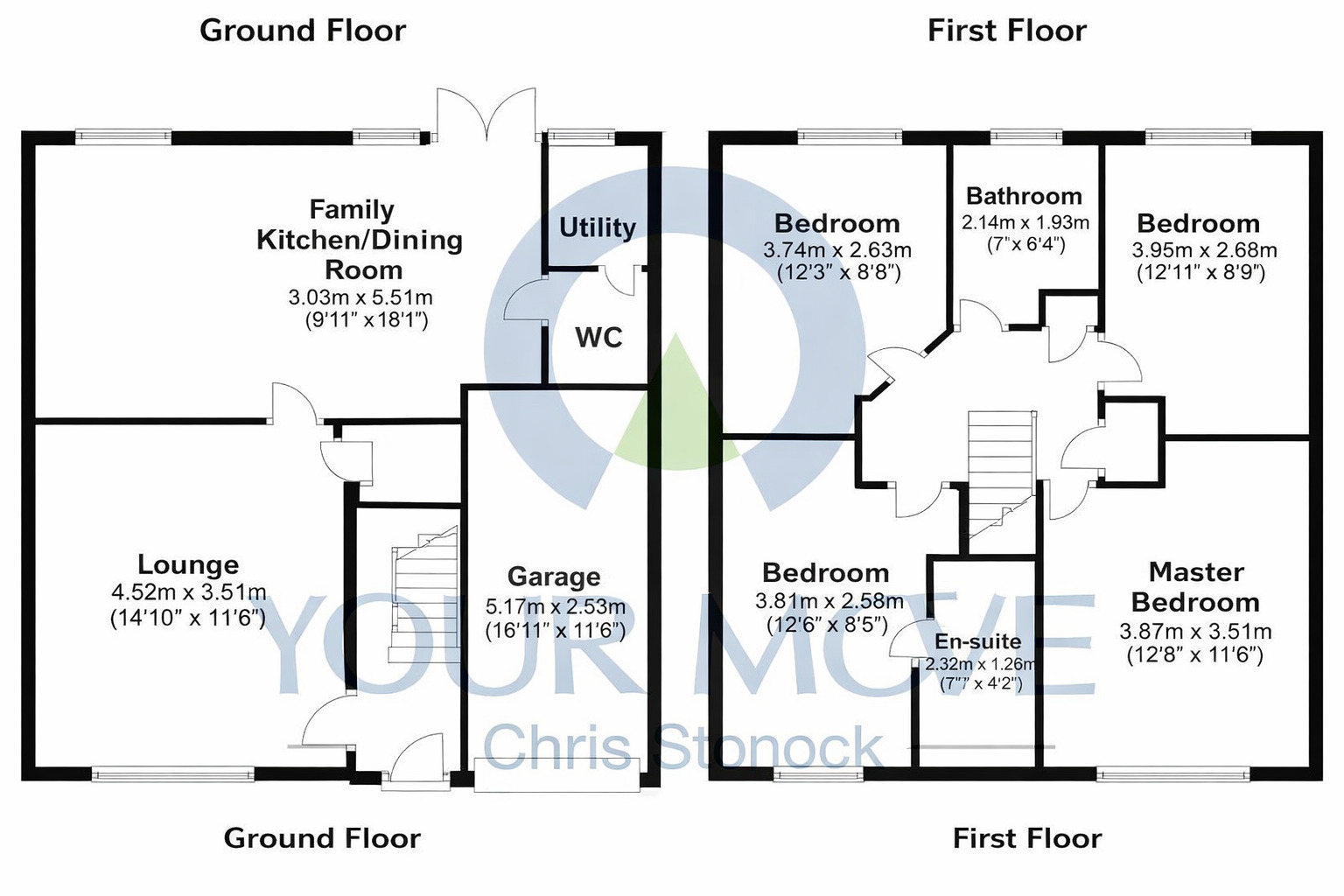 Floorplan of 4 bedroom Detached House for sale, William Forster Close, Washington, Tyne and Wear, NE38