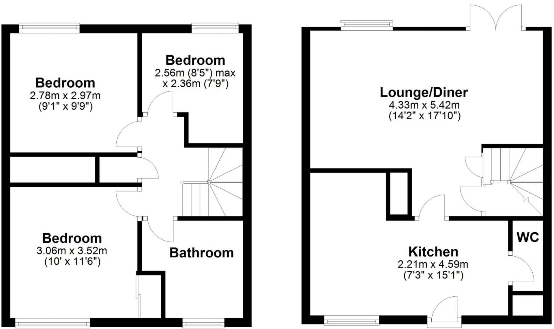 Floorplan of 3 bedroom End Terrace House for sale, Horsley Road, Washington, Tyne and Wear, NE38