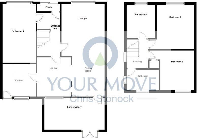 Floorplan of 4 bedroom Semi Detached House for sale, Grizedale, Albany, Tyne and Wear, NE37