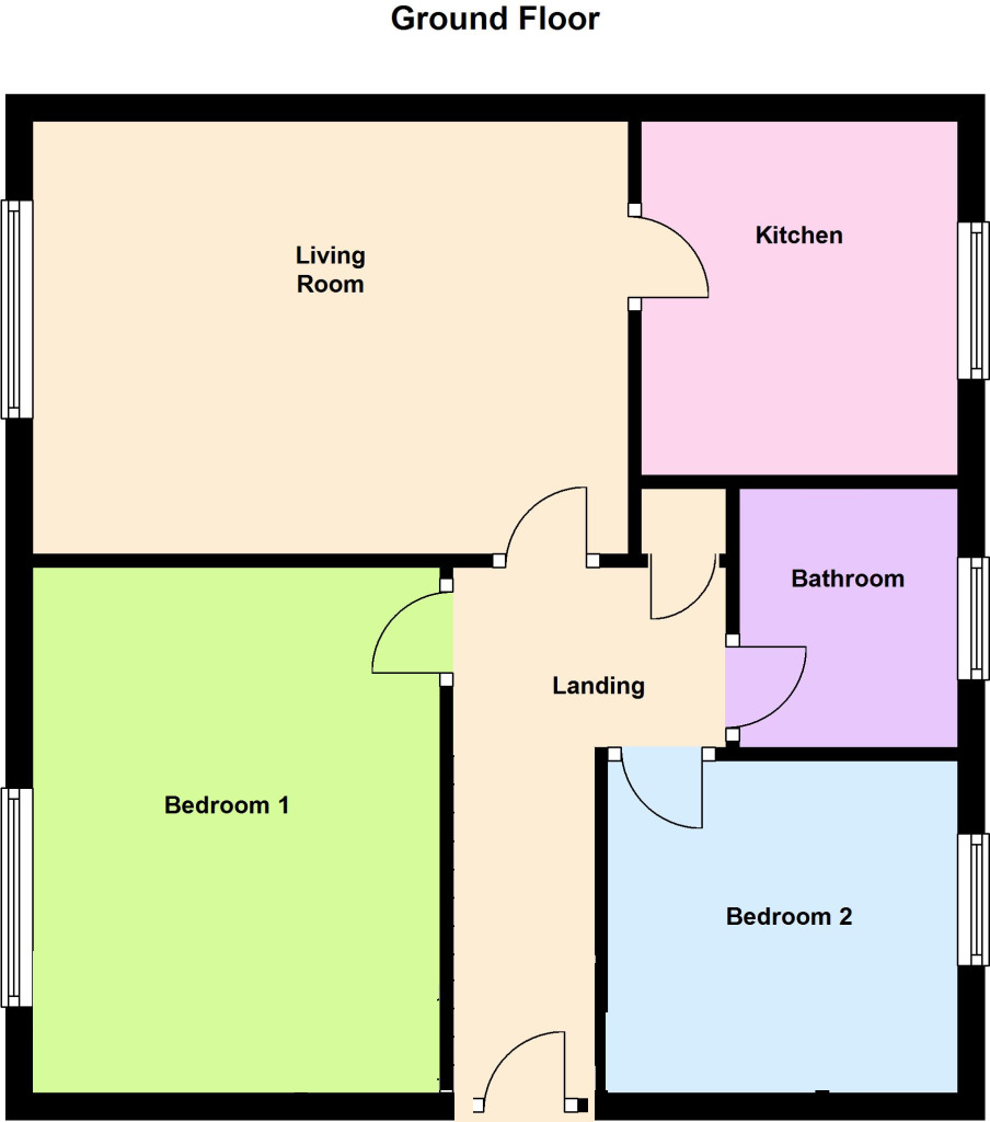 Floorplan of 2 bedroom Flat for sale, Dilston Close, Washington, Tyne and Wear, NE38