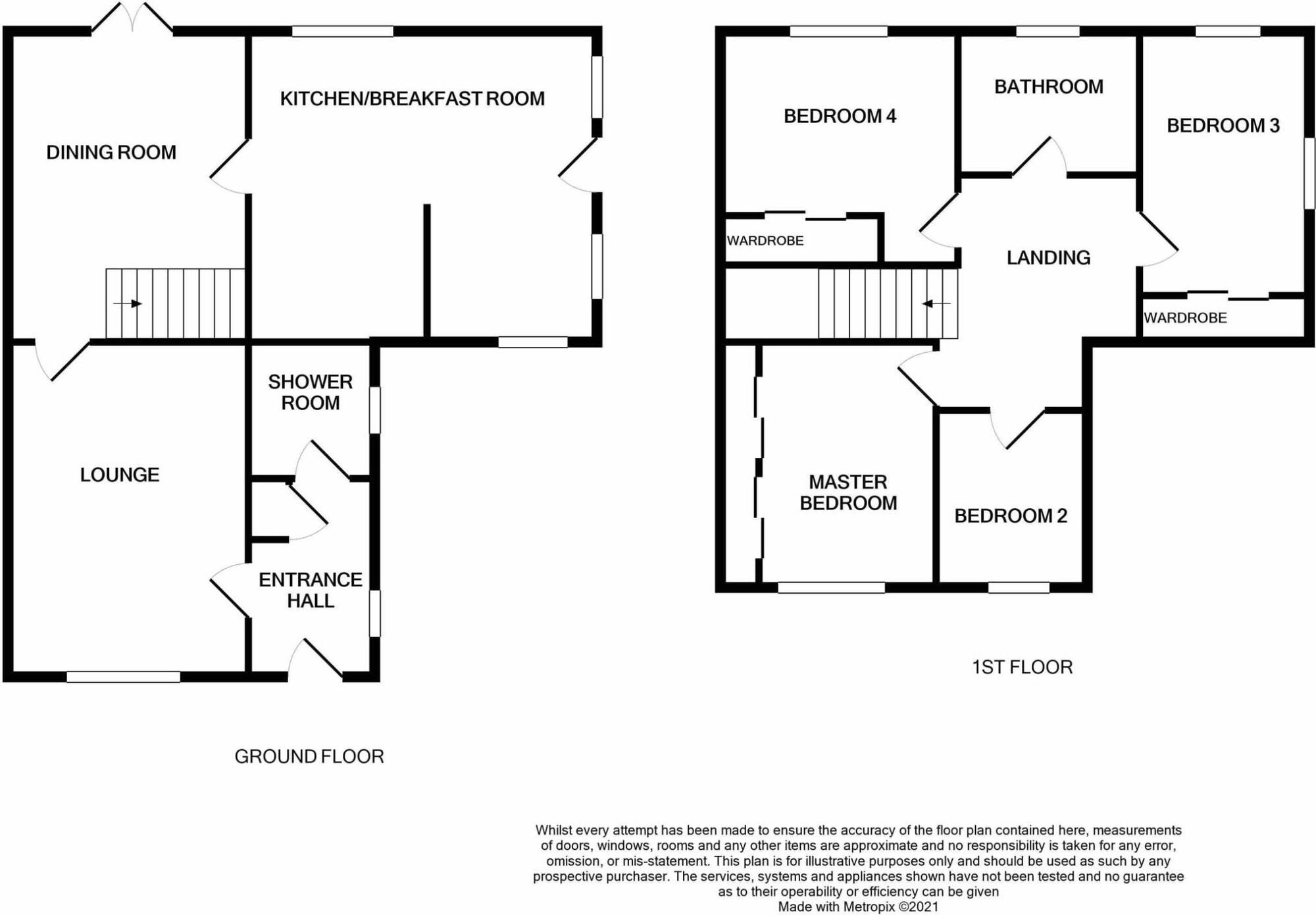 Floorplan of 4 bedroom Detached House for sale, Avebury Drive, Washington, Tyne and Wear, NE38