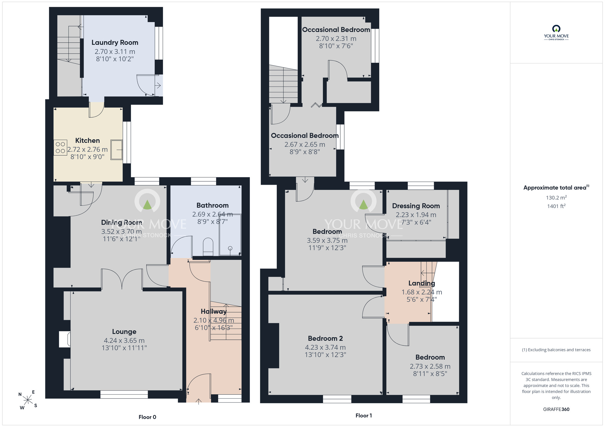 Floorplan of 3 bedroom Mid Terrace House for sale, Derwent Terrace, Columbia, Washington, NE38