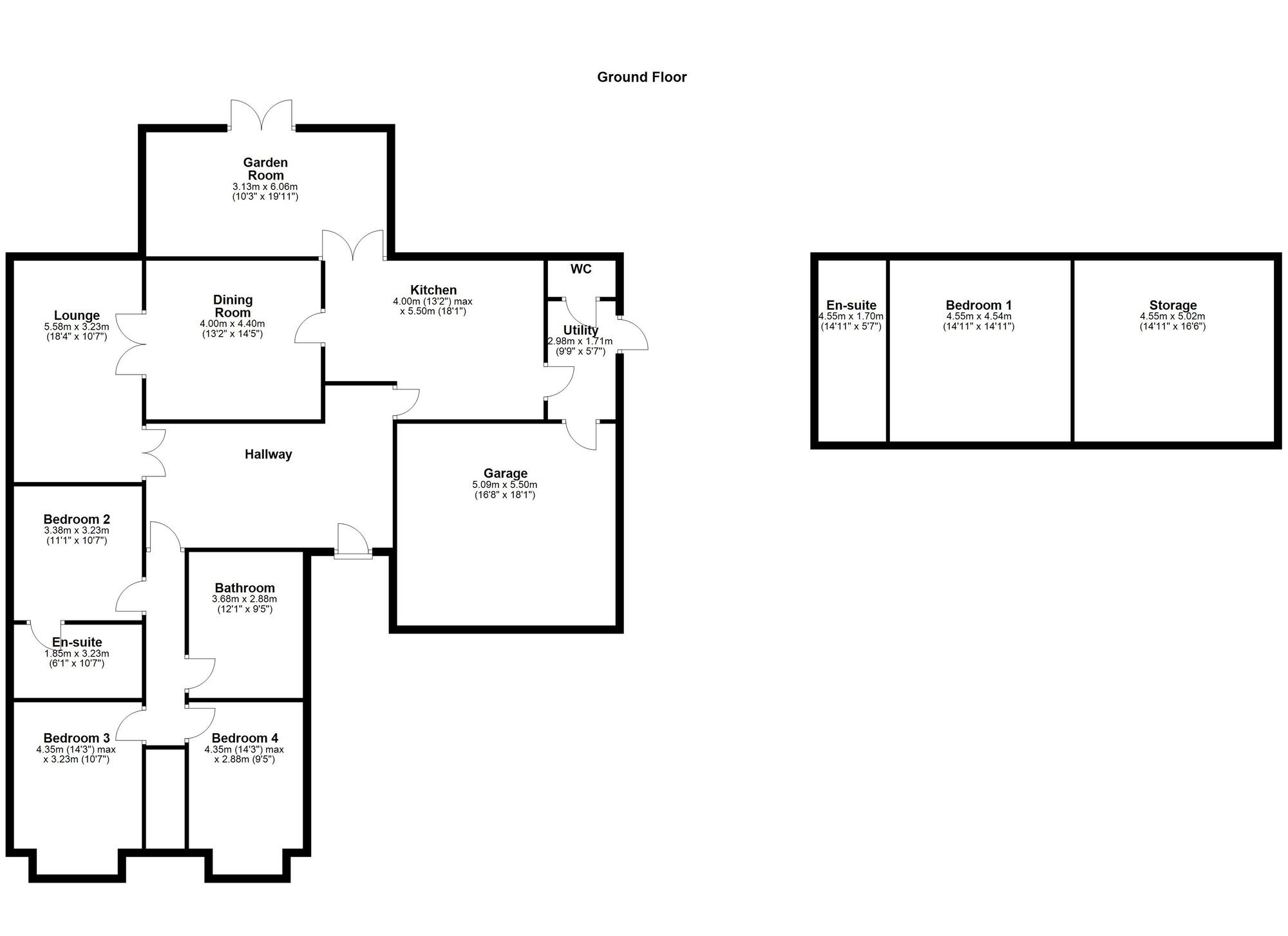 Floorplan of 4 bedroom Detached House for sale, Vigo Lane, Rickleton, Tyne and Wear, NE38