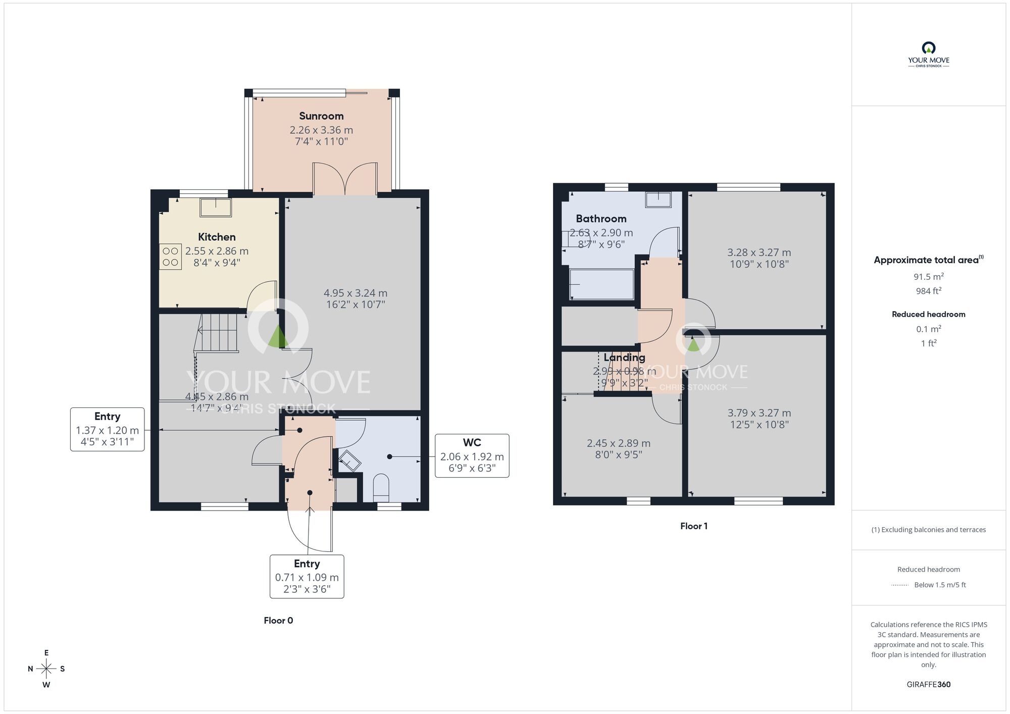 Floorplan of 3 bedroom Mid Terrace House to rent, Cairnsmore Drive, Lambton, Washington, NE38