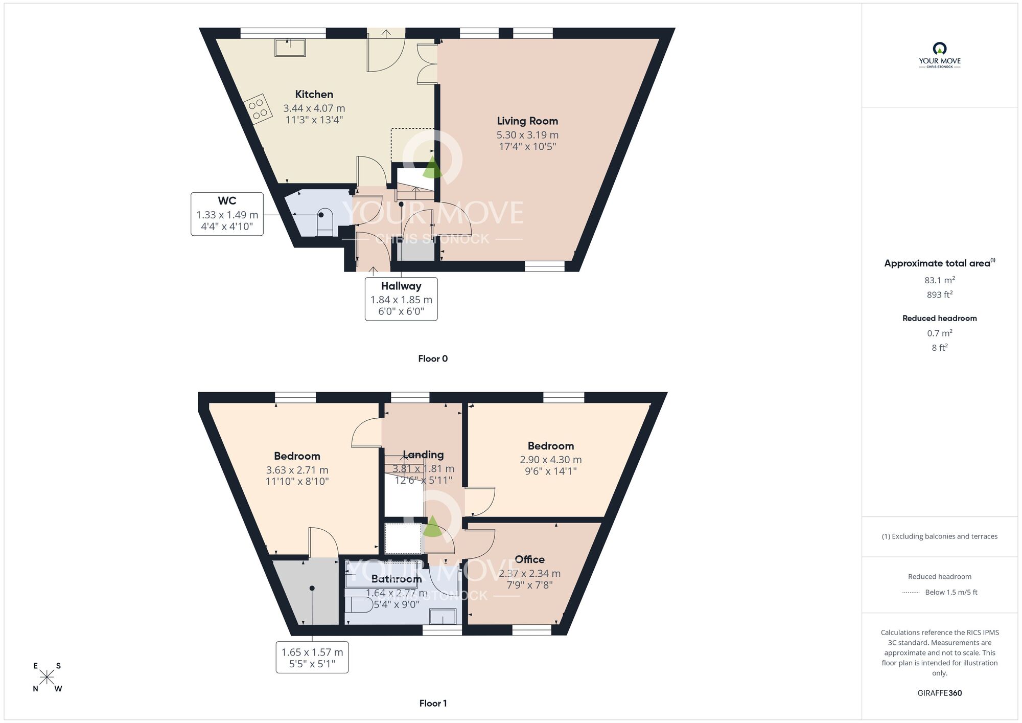 Floorplan of 3 bedroom Mid Terrace House for sale, Ennerdale, Albany, Washington, NE37