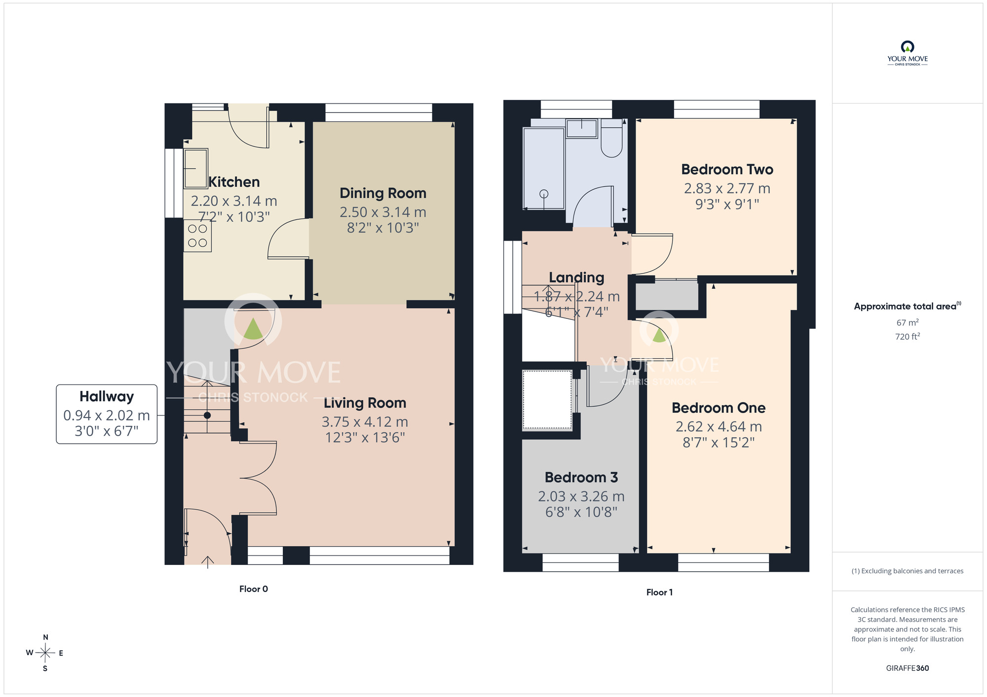 Floorplan of 3 bedroom Semi Detached House for sale, Fountains Close, Biddick, Tyne and Wear, NE38