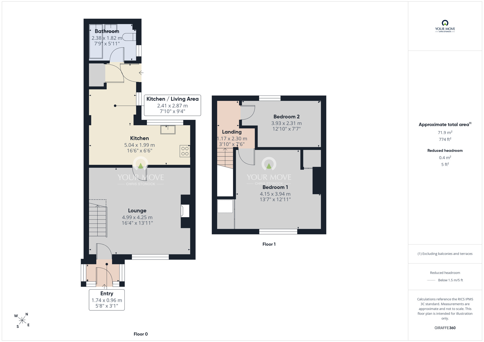 Floorplan of 2 bedroom End Terrace House for sale, Buttsfield Terrace, Houghton Le Spring, Tyne and Wear, DH4