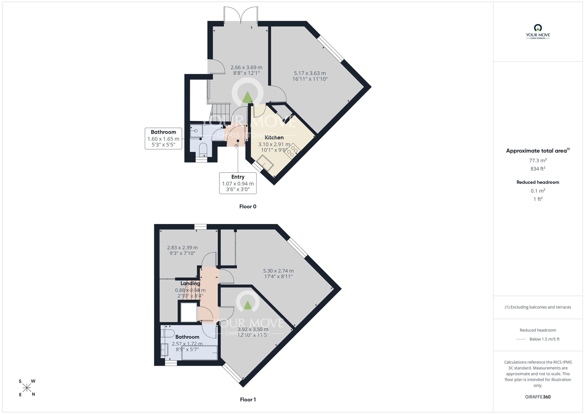 Floorplan of 3 bedroom Mid Terrace House for sale, Cotswold Close, Lambton, Washington, NE38