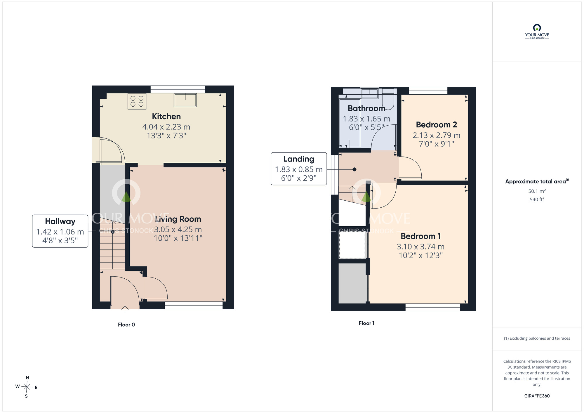 Floorplan of 2 bedroom Semi Detached House for sale, Monkside Close, Lambton, Washington, NE38