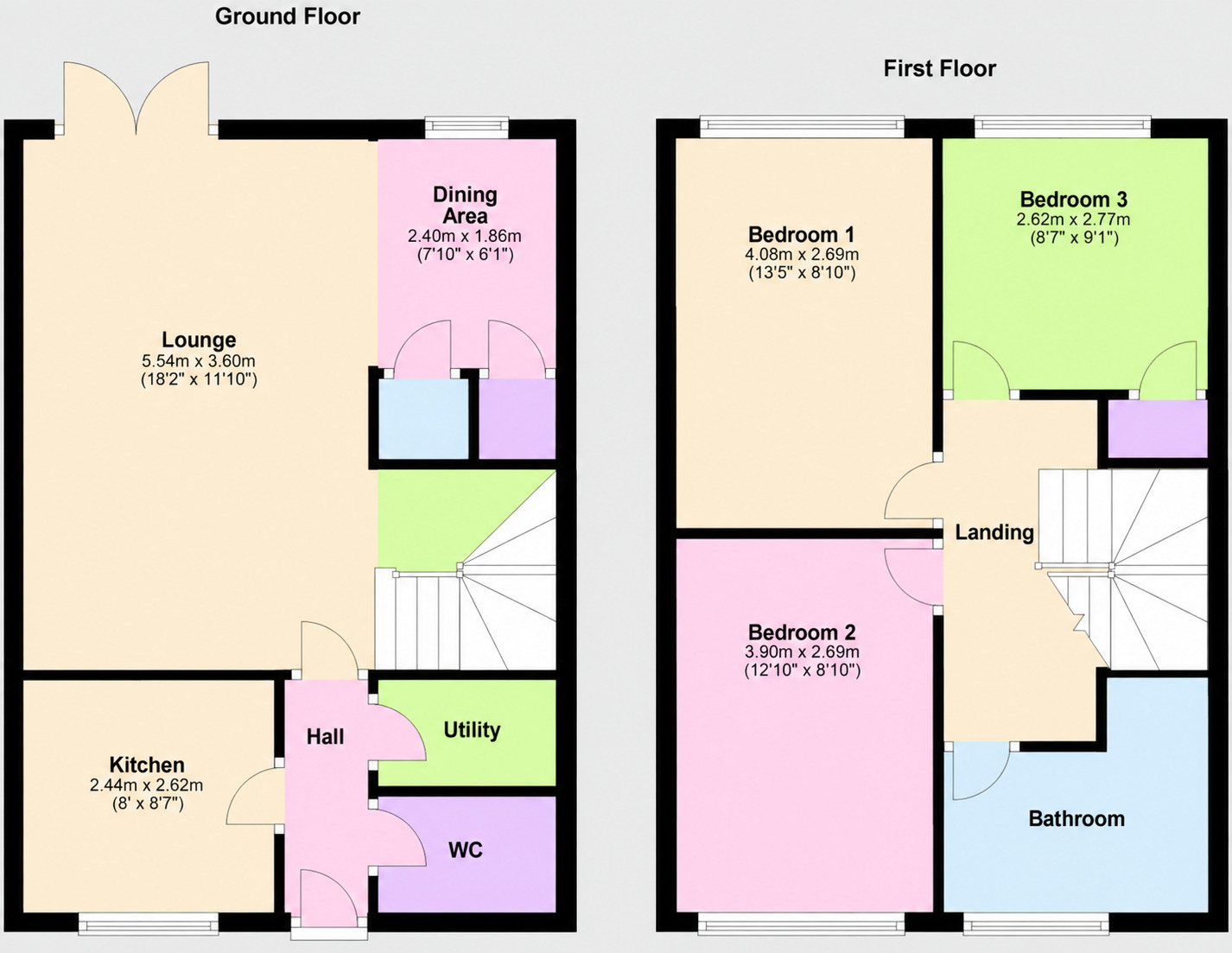 Floorplan of 3 bedroom Mid Terrace House for sale, Rowan Avenue, Harraton, Washington, NE38