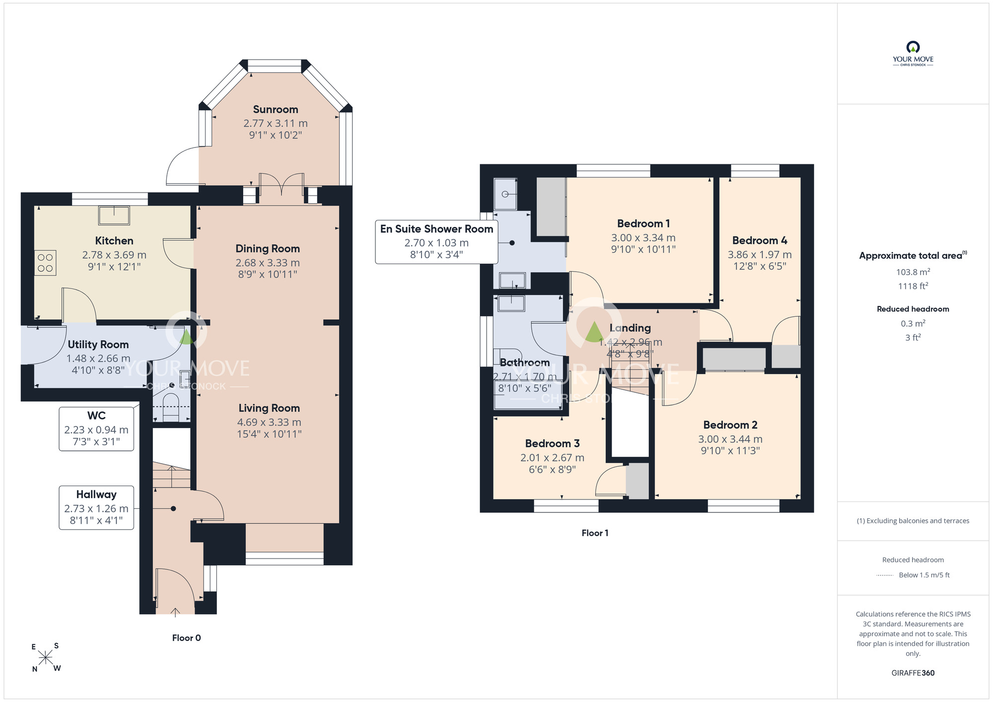 Floorplan of 4 bedroom Detached House for sale, Westerdale, Mount Pleasant, Houghton Le Spring, DH4