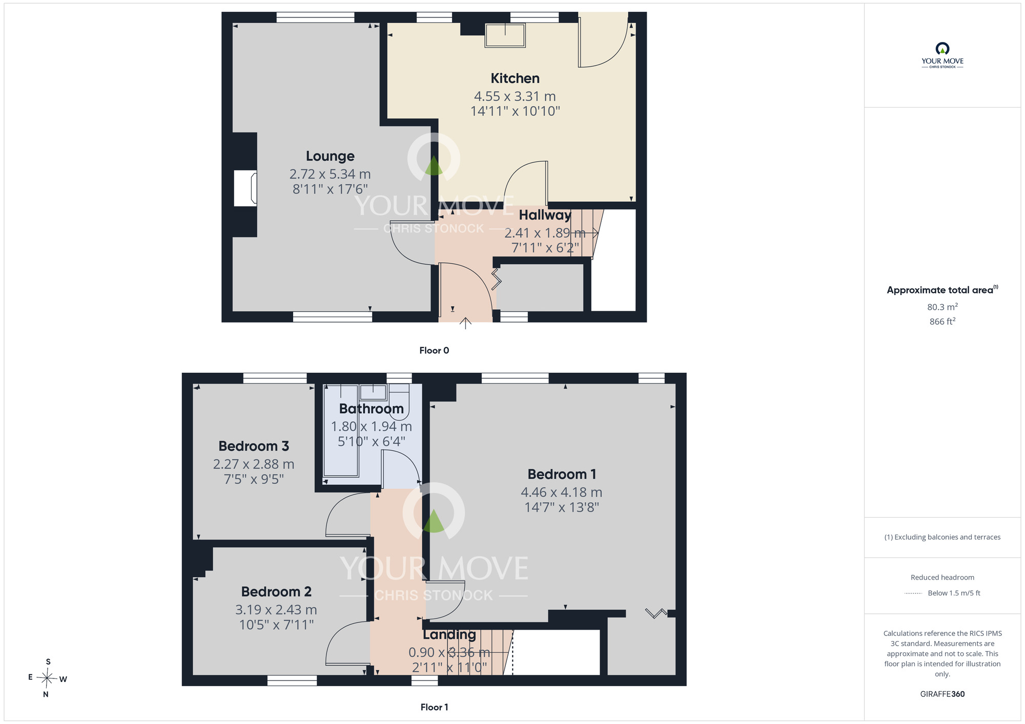 Floorplan of 3 bedroom Mid Terrace House for sale, Wordsworth Crescent, Gateshead, Tyne and Wear, NE9