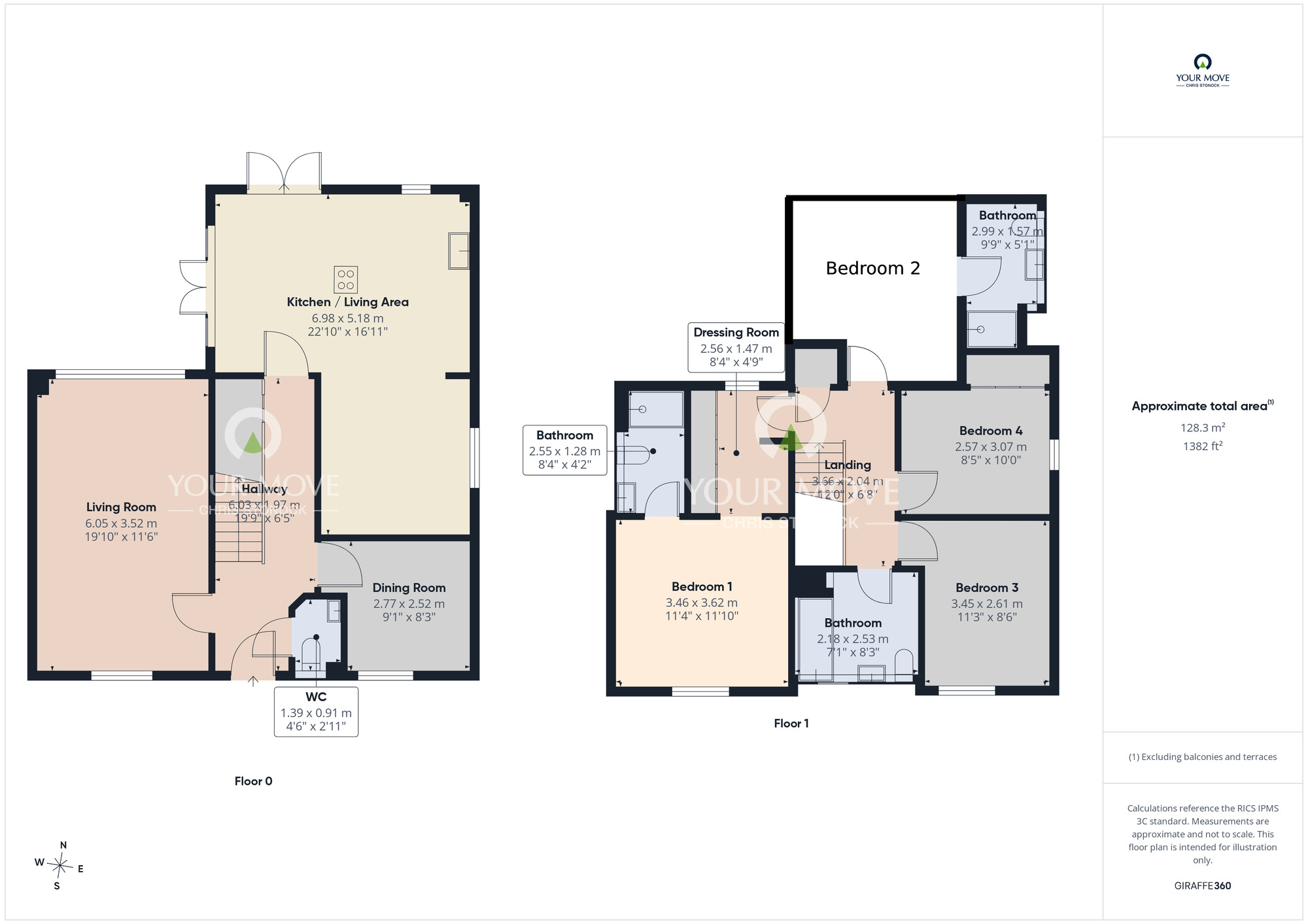 Floorplan of 4 bedroom Detached House for sale, Waxwing, Washington, Tyne and Wear, NE38