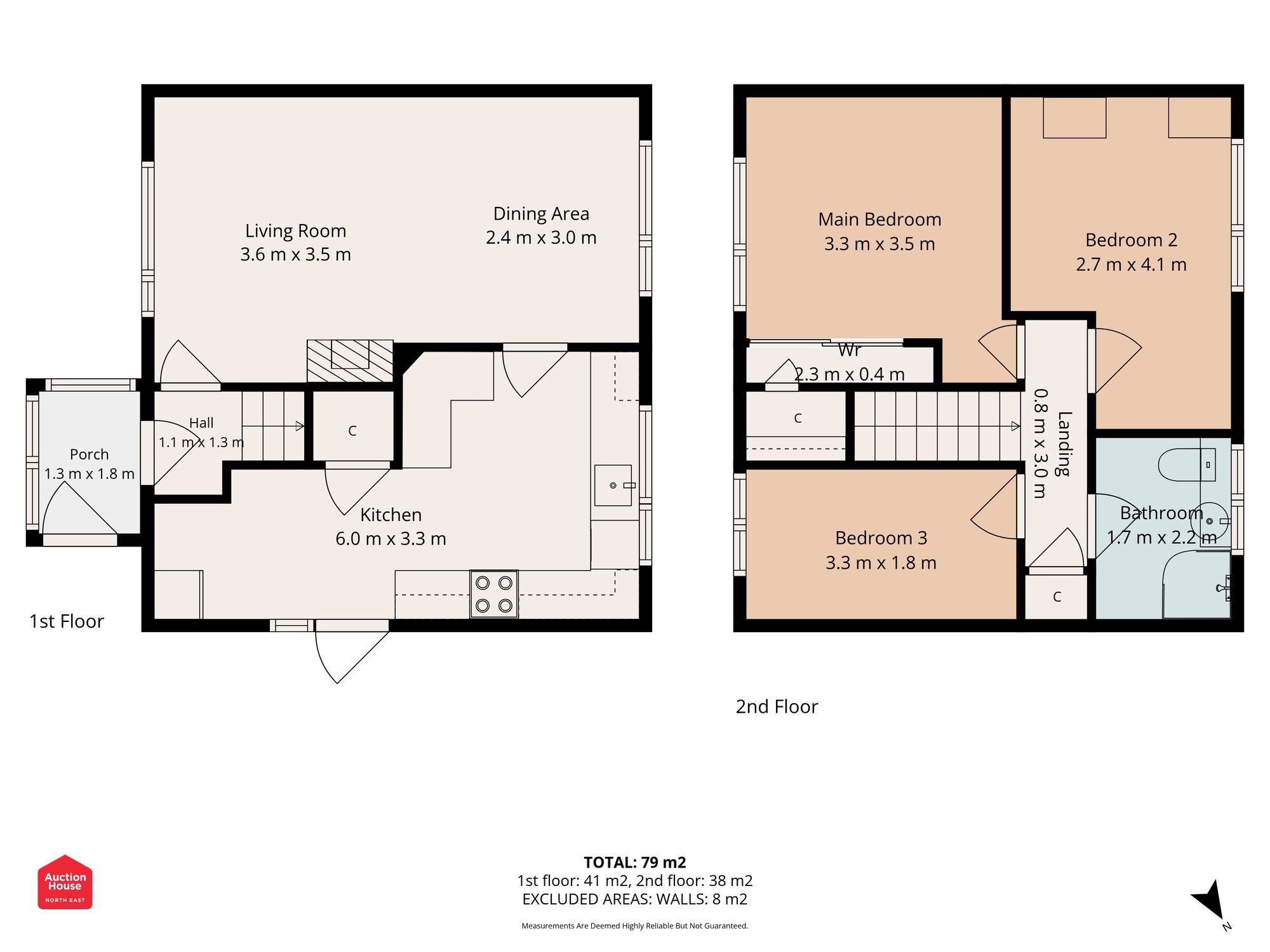 Floorplan of 3 bedroom Semi Detached House for sale, Heugh Hill, Gateshead, Tyne and Wear, NE9