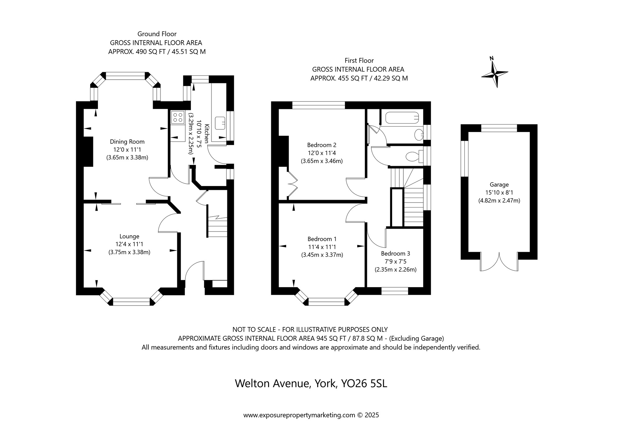 Floorplan of 3 bedroom Semi Detached House for sale, Welton Avenue, York, North Yorkshire, YO26