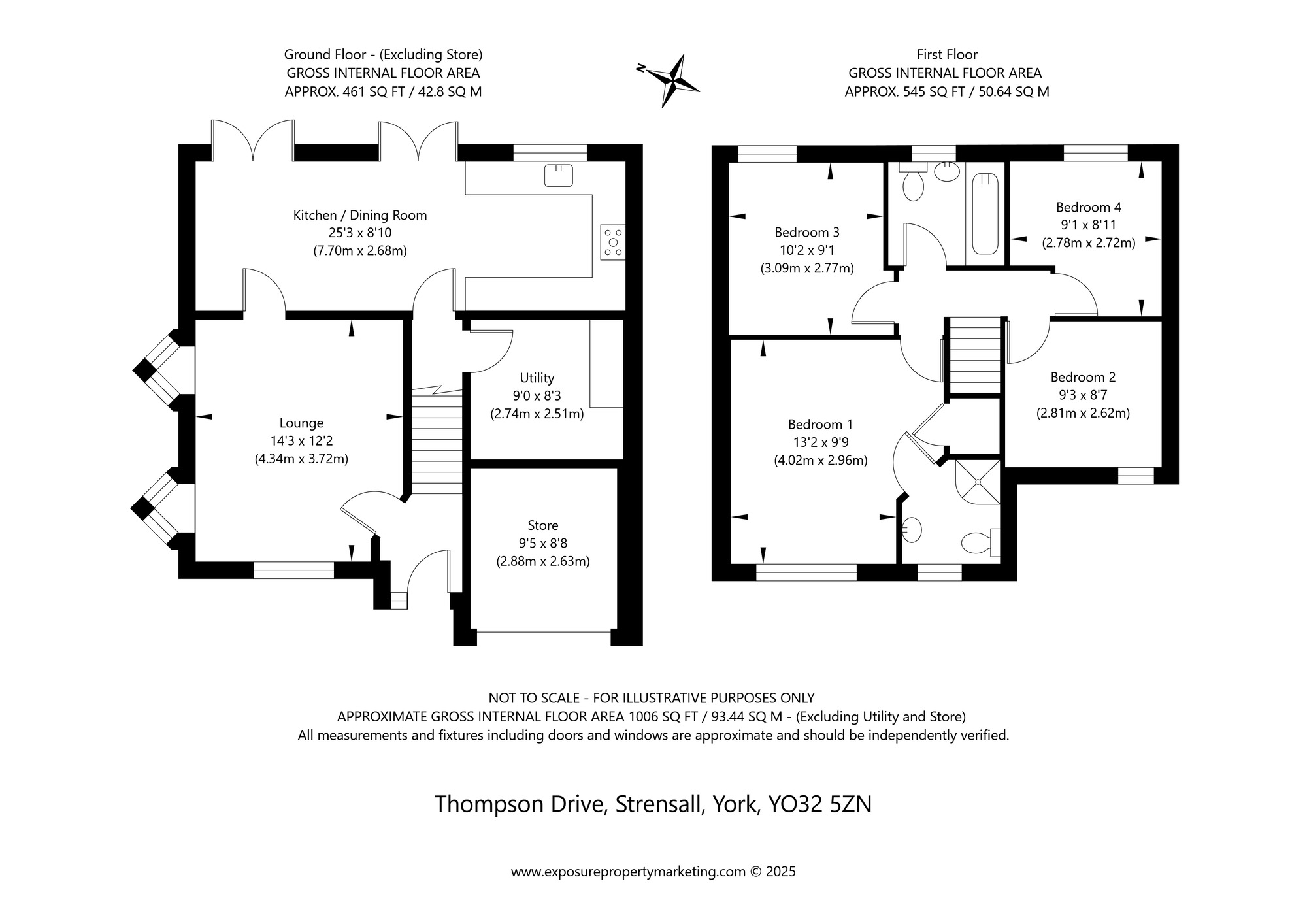 Floorplan of 4 bedroom Detached House for sale, Thompson Drive, Strensall, North Yorkshire, YO32