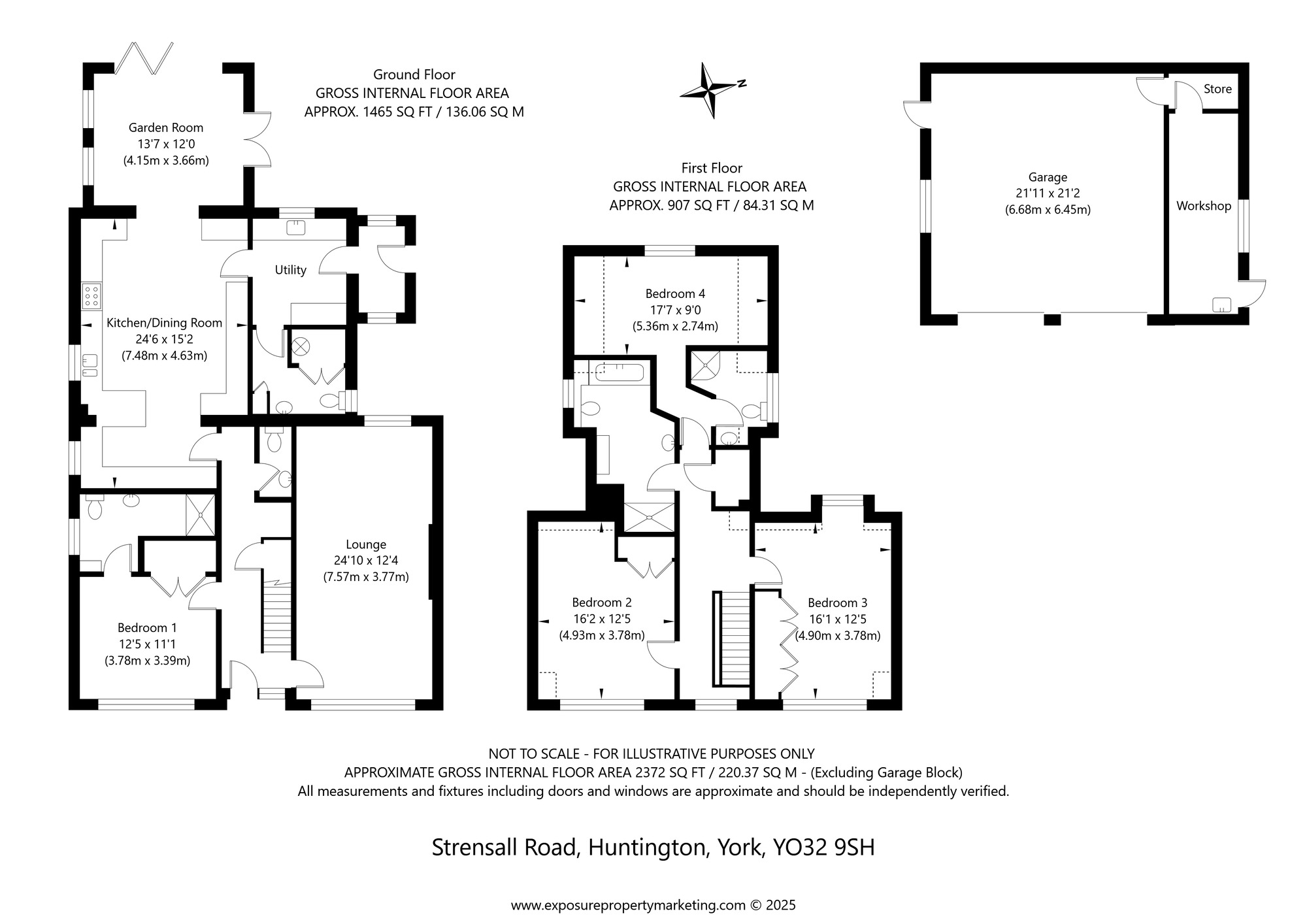 Floorplan of 4 bedroom Detached House for sale, Strensall Road, Huntington, North Yorkshire, YO32