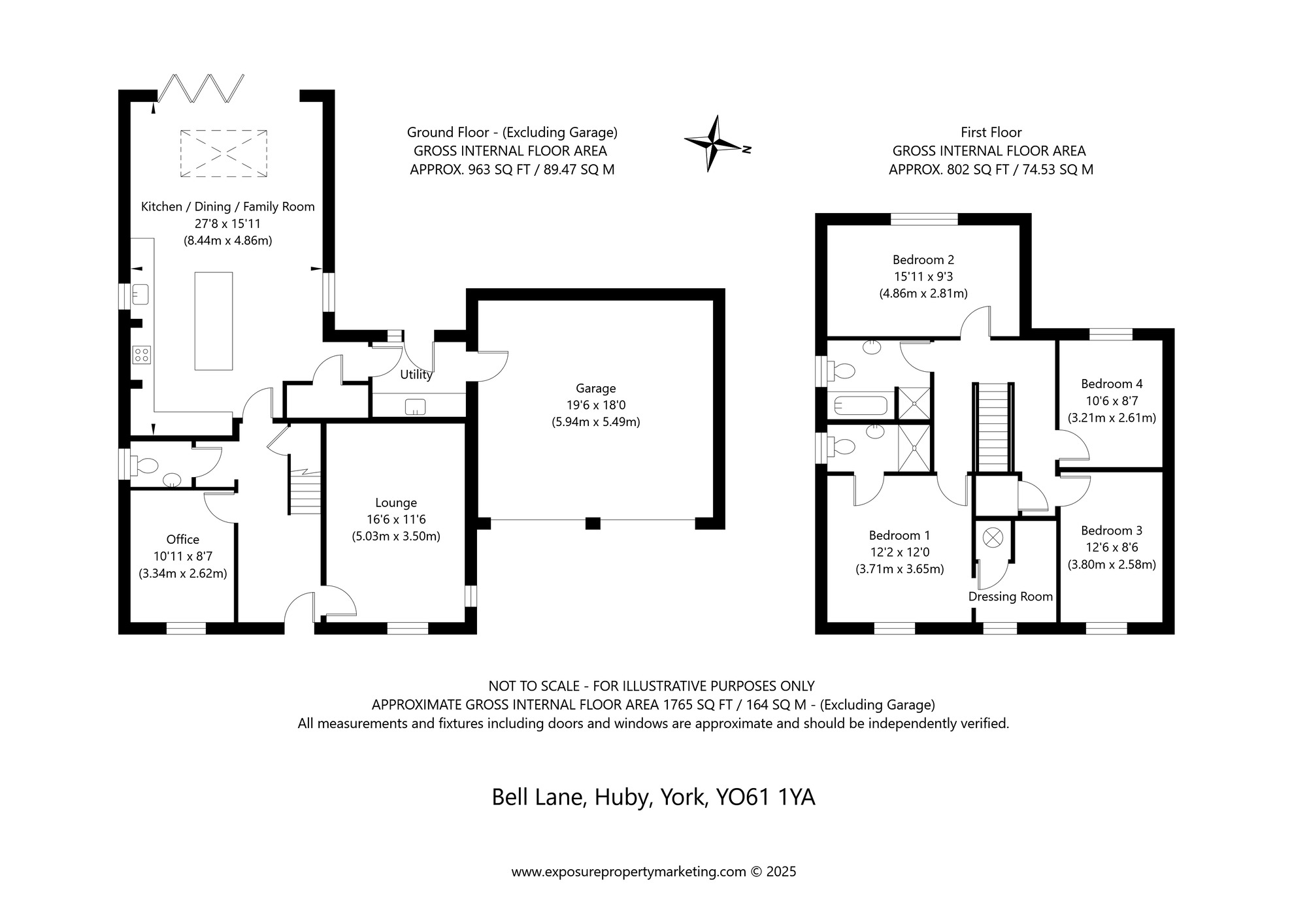 Floorplan of 4 bedroom Detached House for sale, Bell Lane, Huby, North Yorkshire, YO61