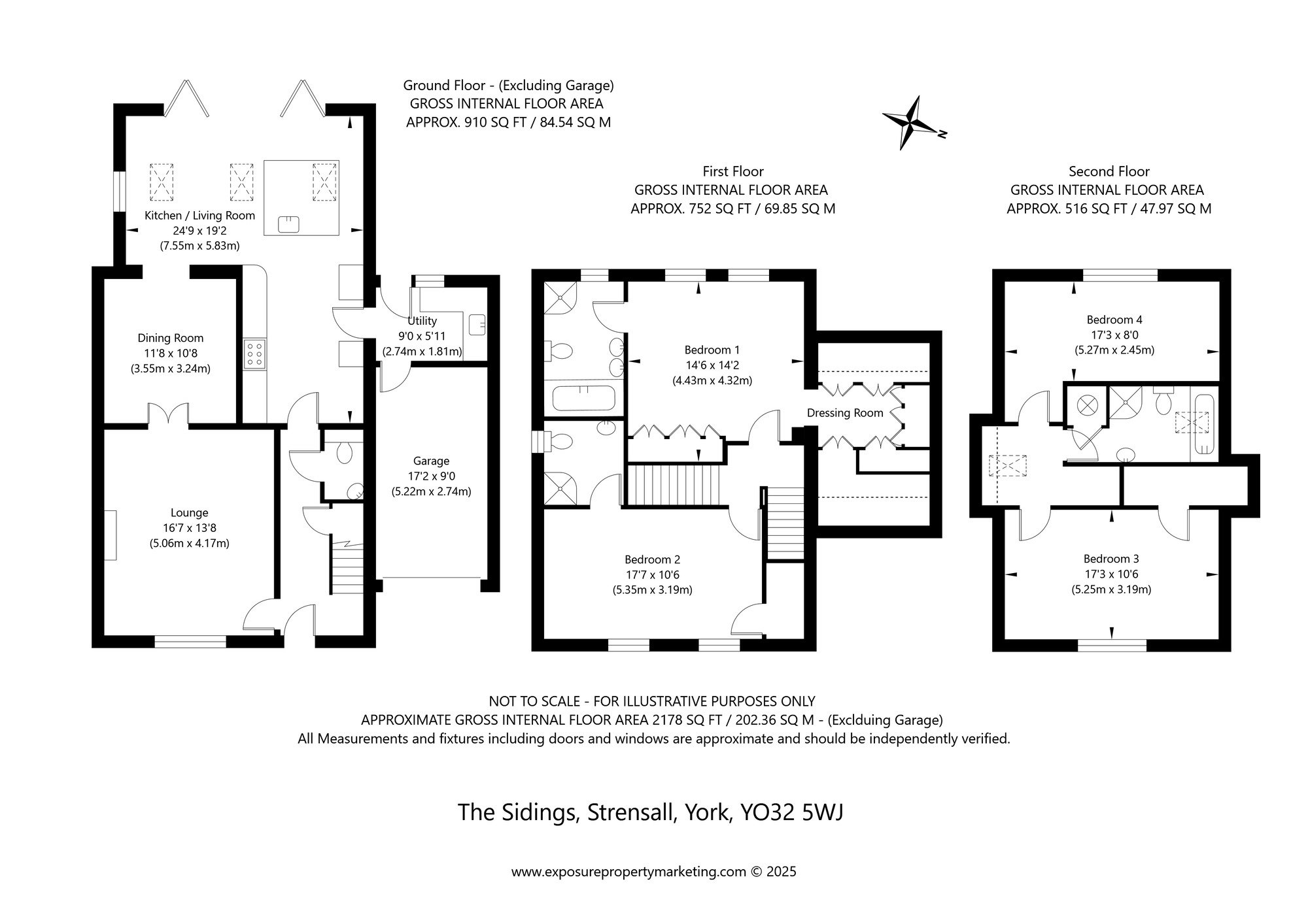 Floorplan of 4 bedroom Detached House for sale, The Sidings, Strensall, North Yorkshire, YO32
