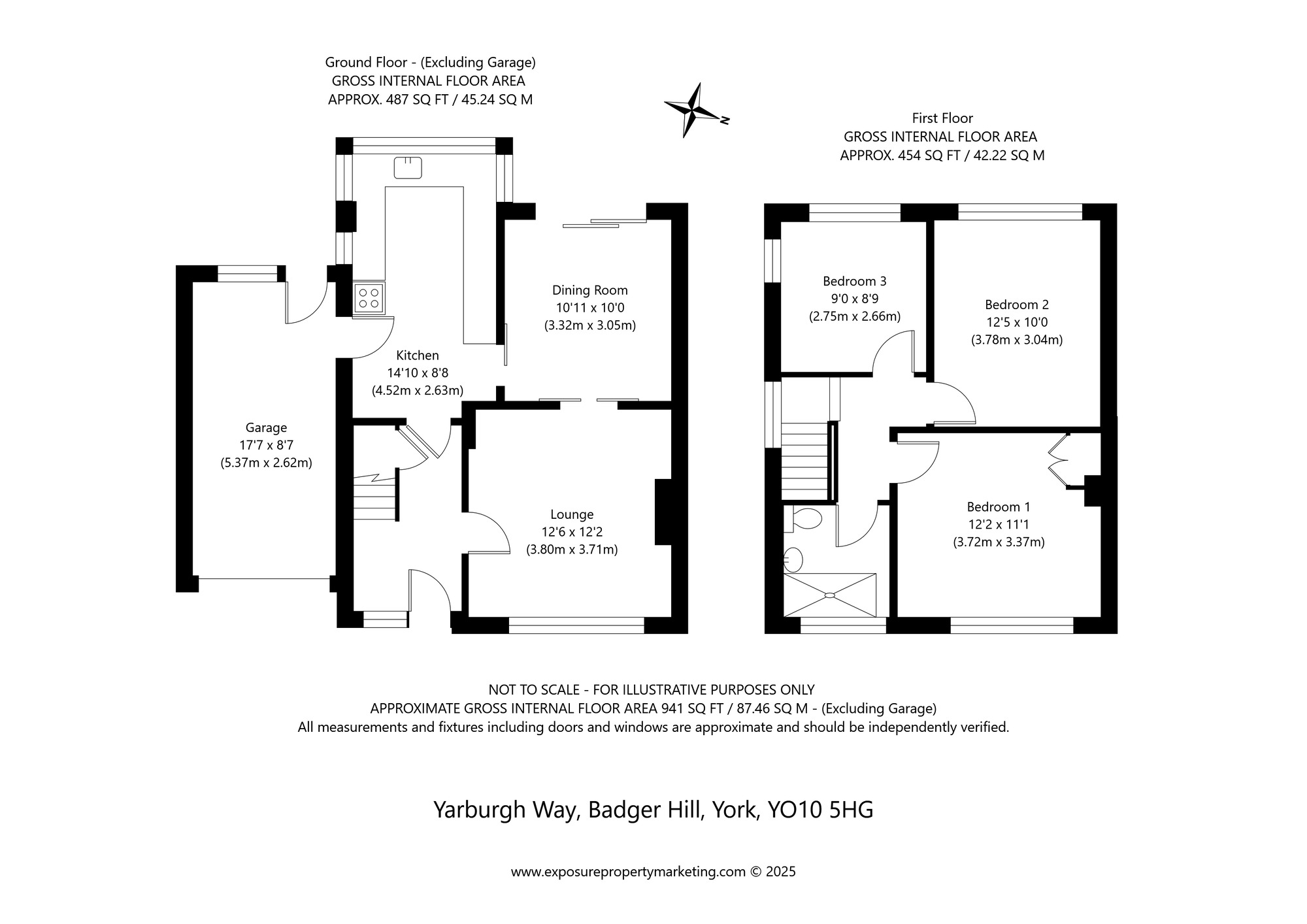 Floorplan of 3 bedroom Semi Detached House for sale, Yarburgh Way, York, North Yorkshire, YO10