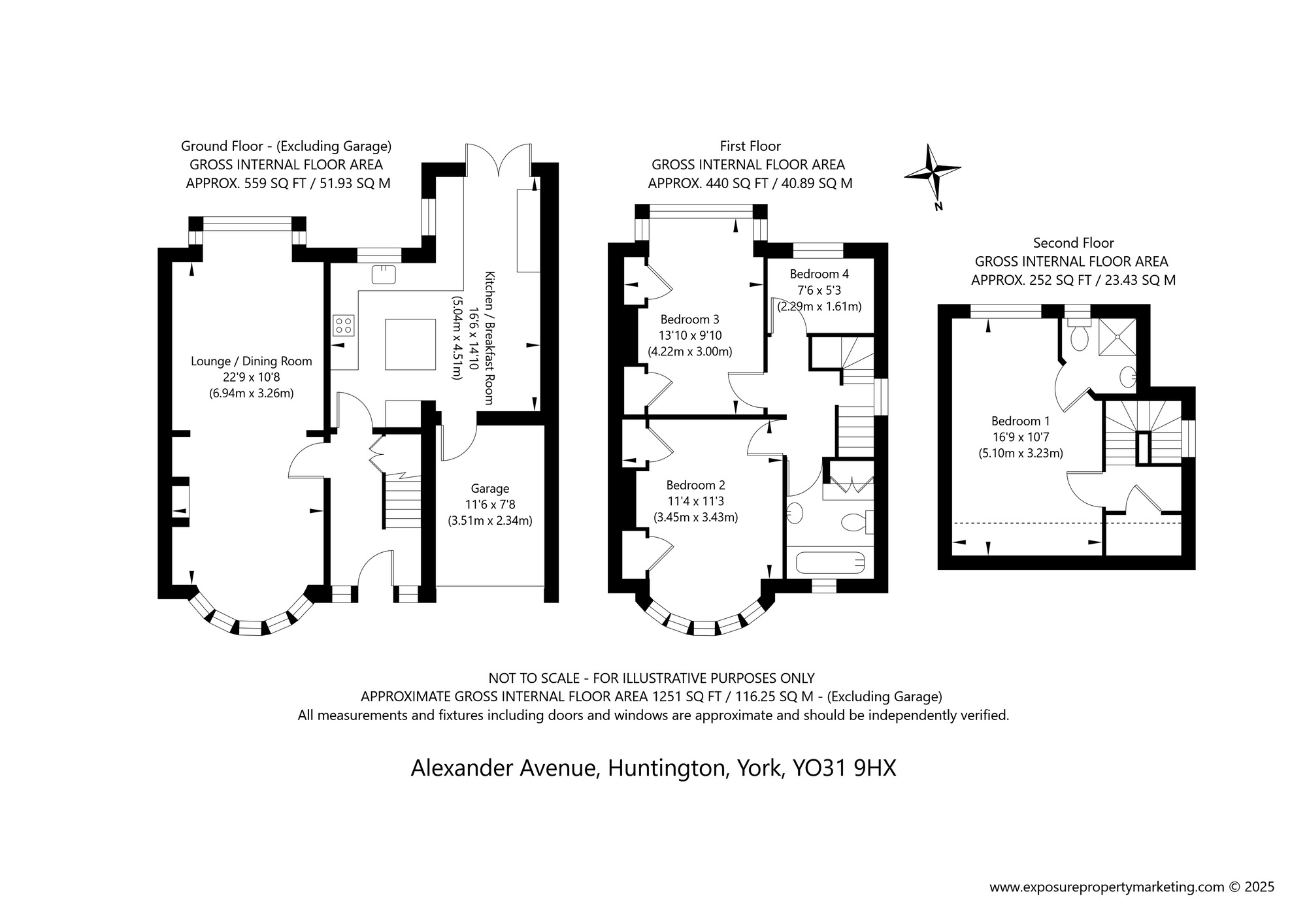 Floorplan of 4 bedroom Semi Detached House for sale, Alexander Avenue, York, North Yorkshire, YO31