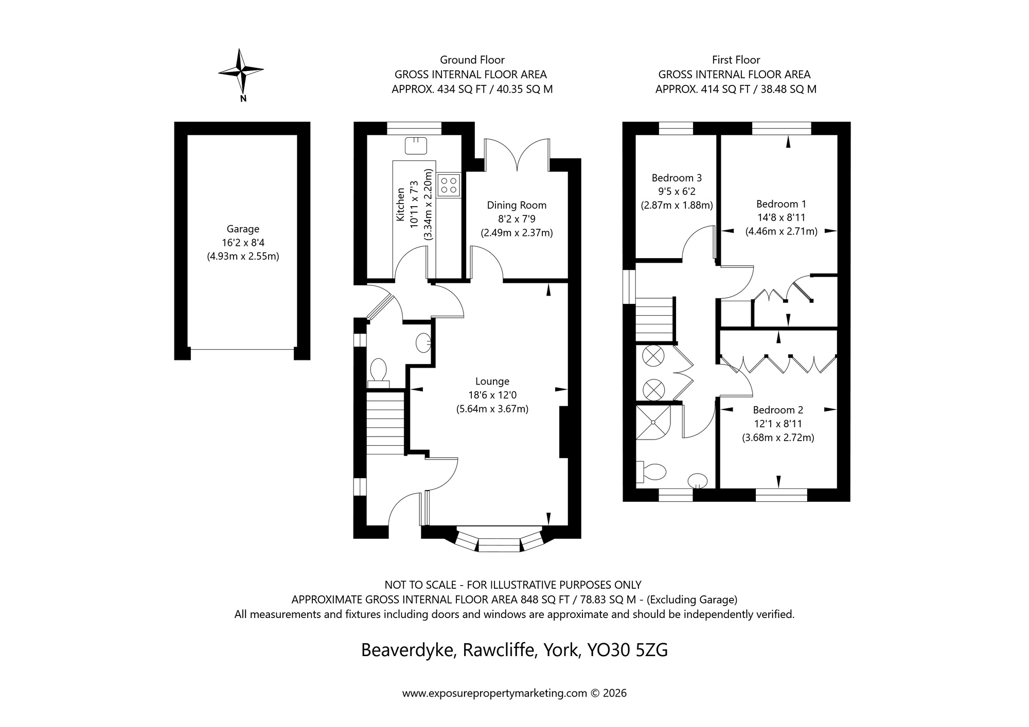 Floorplan of 3 bedroom Detached House for sale, Beaverdyke, York, North Yorkshire, YO30