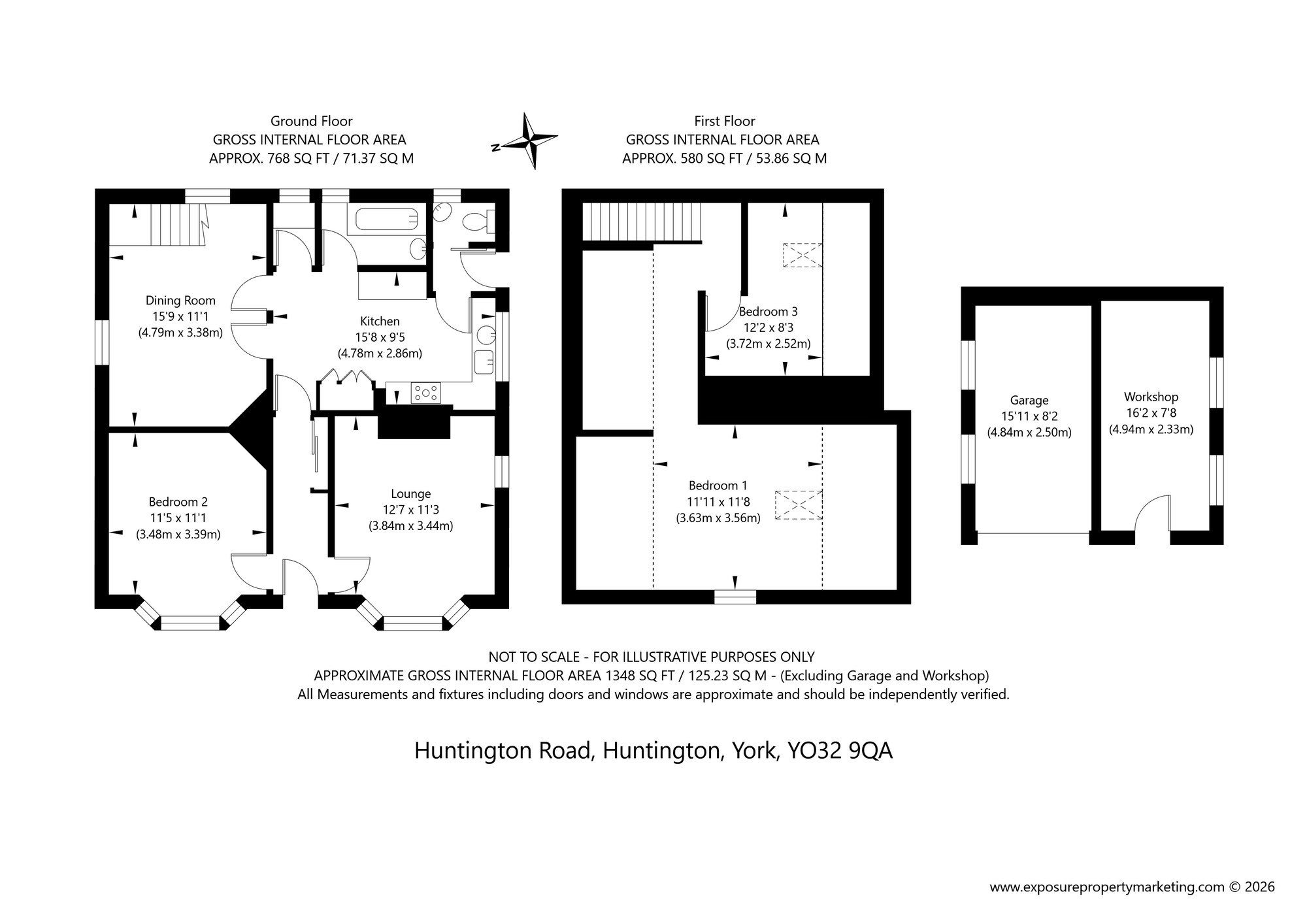 Floorplan of 3 bedroom Detached House for sale, Huntington Road, Huntington, North Yorkshire, YO32