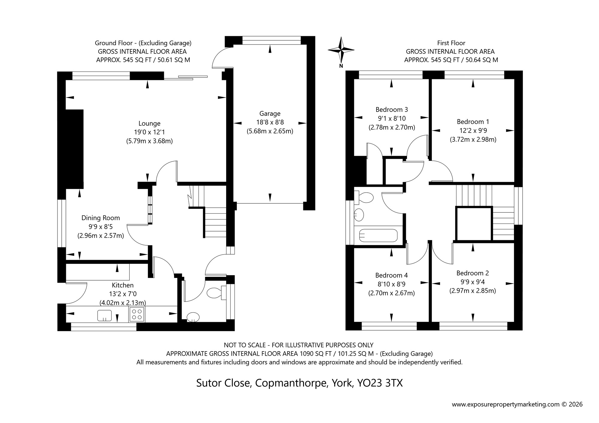 Floorplan of 4 bedroom Detached House for sale, Sutor Close, Copmanthorpe, North Yorkshire, YO23