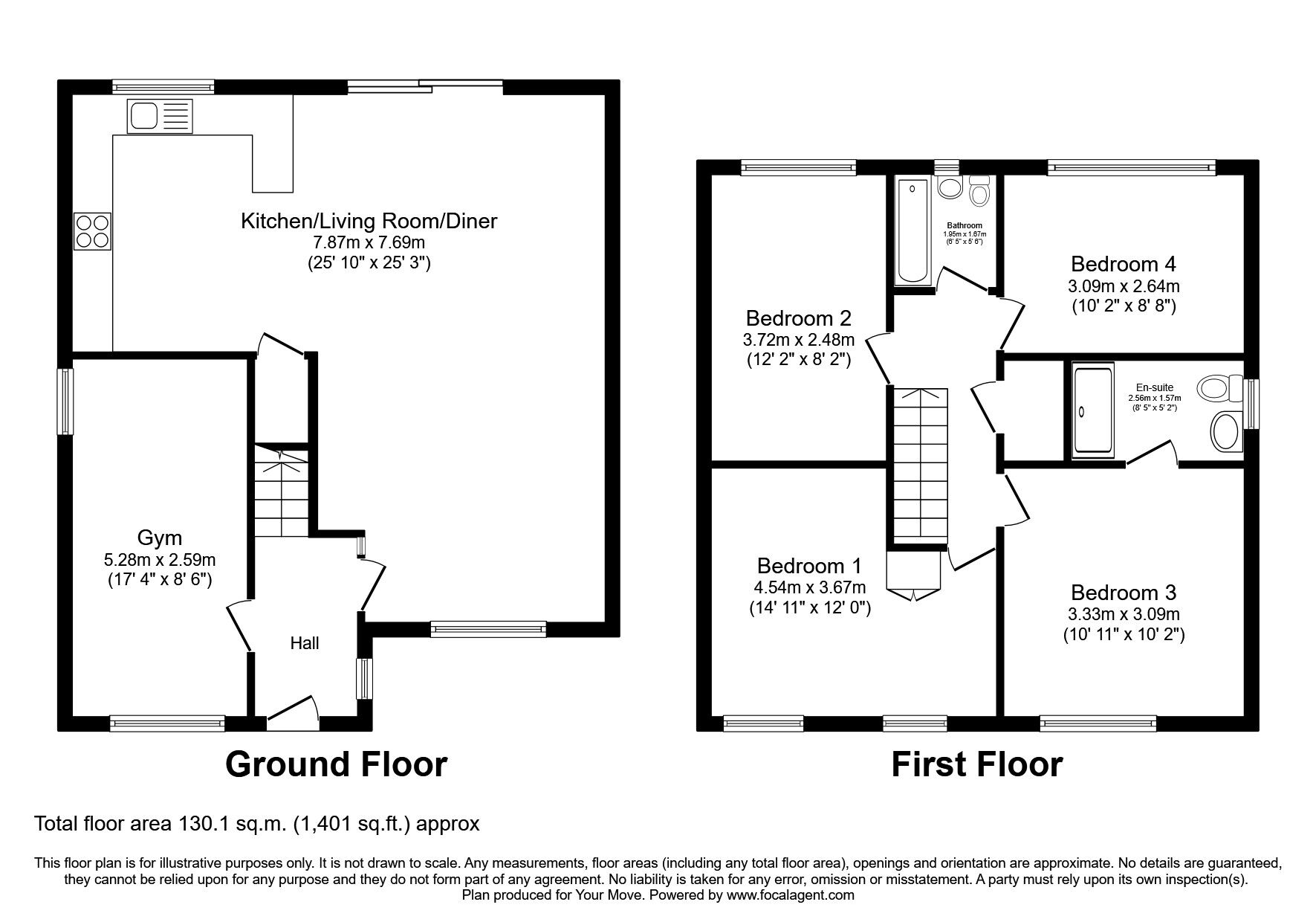 Floorplan of 4 bedroom Detached House for sale, Claydon Drive, Radcliffe, Greater Manchester, M26