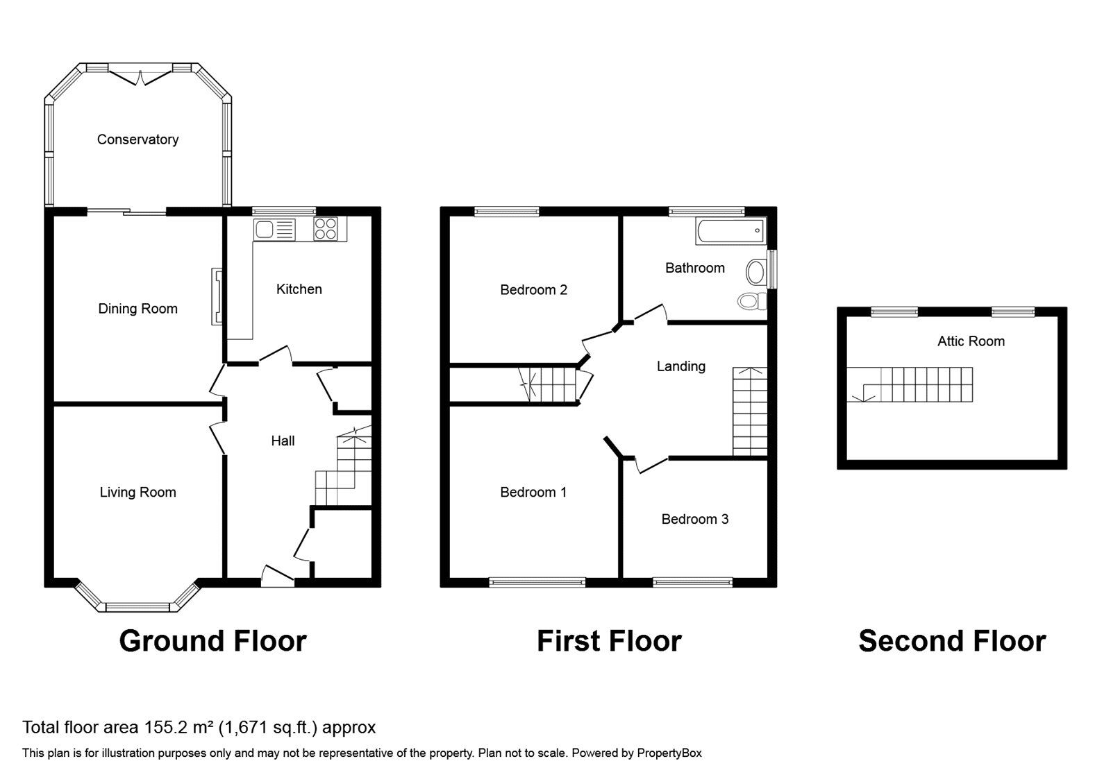 Floorplan of 3 bedroom Semi Detached House to rent, Heywood Road, Prestwich, Greater Manchester, M25