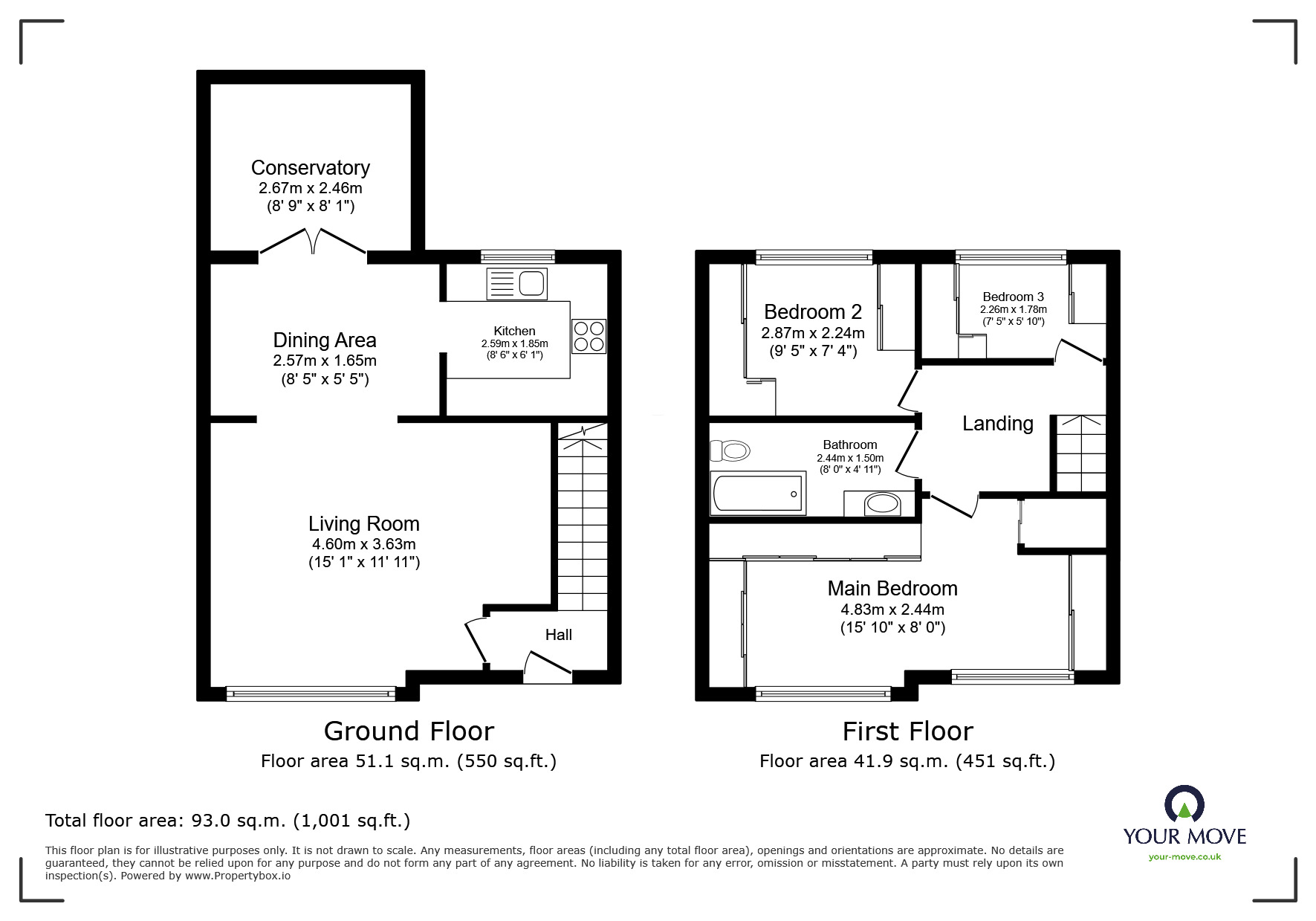 Floorplan of 3 bedroom Semi Detached House for sale, Crofters Brook, Radcliffe, Greater Manchester, M26