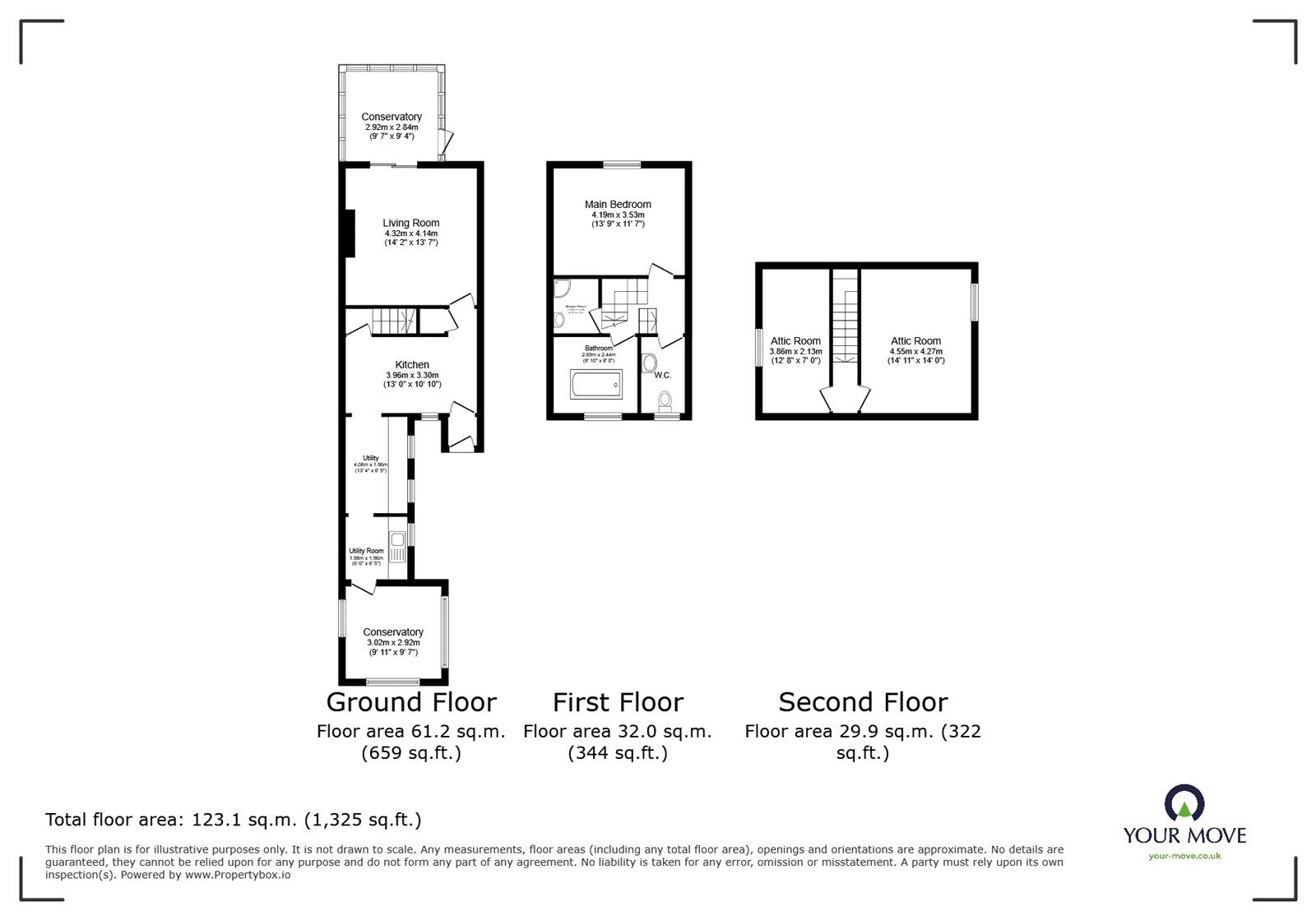 Floorplan of 2 bedroom  House for sale, Coney Green, Radcliffe, Greater Manchester, M26
