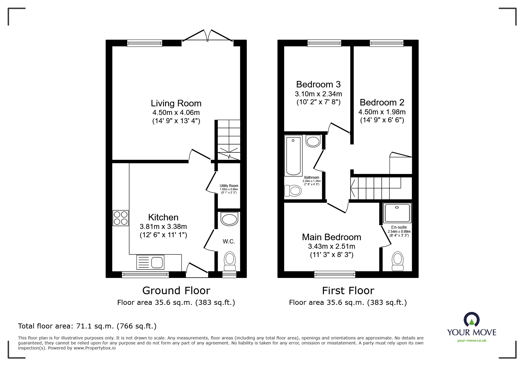 Floorplan of 3 bedroom Semi Detached House for sale, Red Bank Close, Radcliffe, Greater Manchester, M26