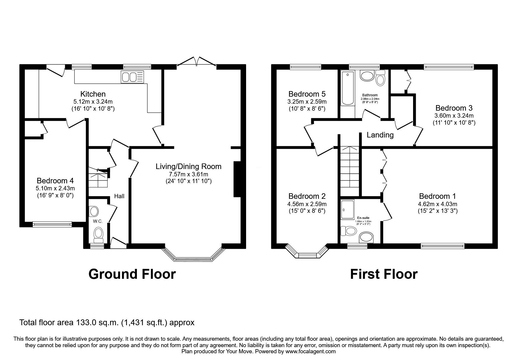 Floorplan of 5 bedroom Detached House for sale, Dumers Close, Radcliffe, Greater Manchester, M26