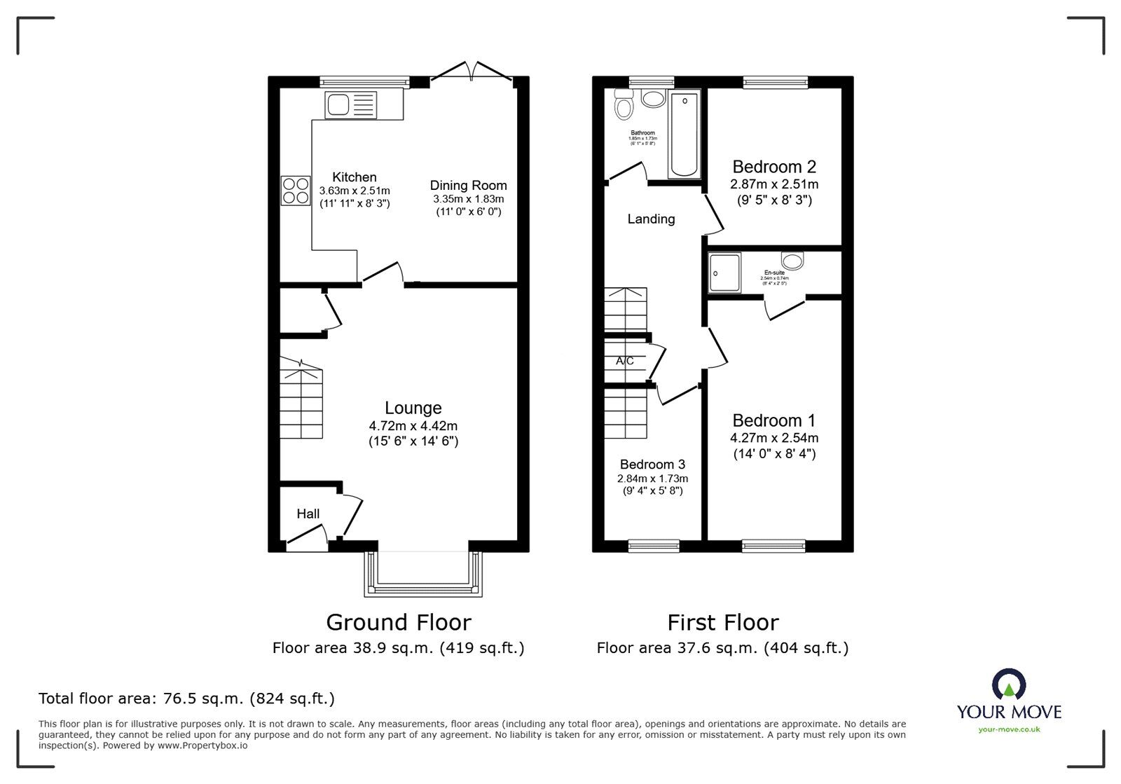 Floorplan of 3 bedroom Mid Terrace House for sale, Market Street, Radcliffe, Greater Manchester, M26