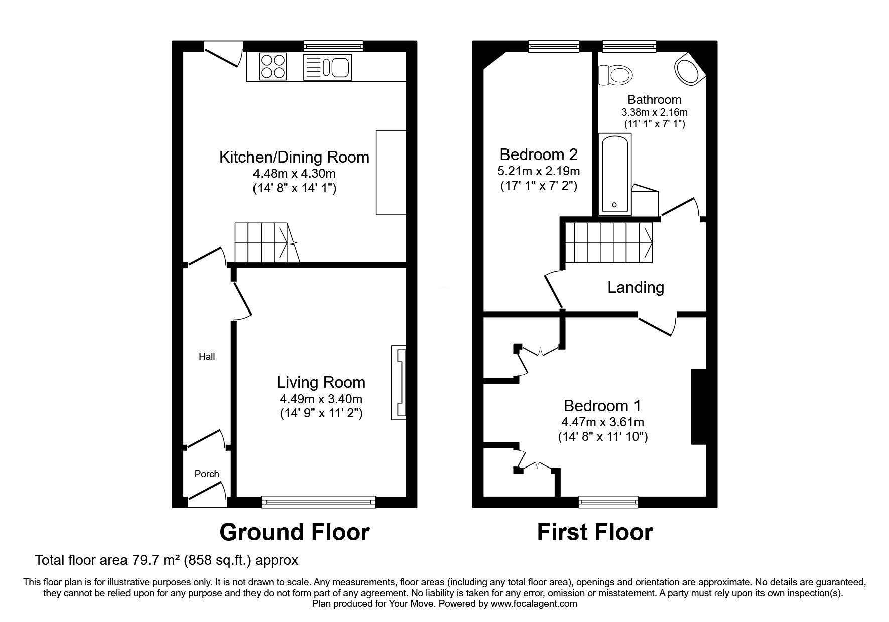 Floorplan of 2 bedroom Mid Terrace House for sale, Dumers Lane, Radcliffe, Greater Manchester, M26