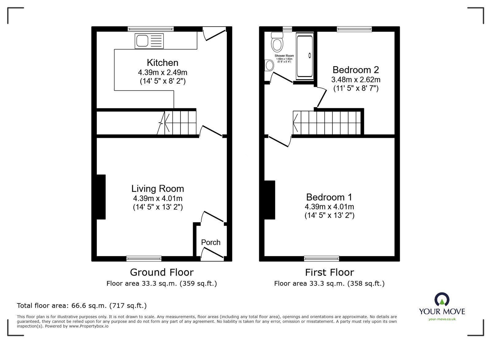 Floorplan of 2 bedroom Mid Terrace House for sale, Coomassie Street, Radcliffe, Greater Manchester, M26