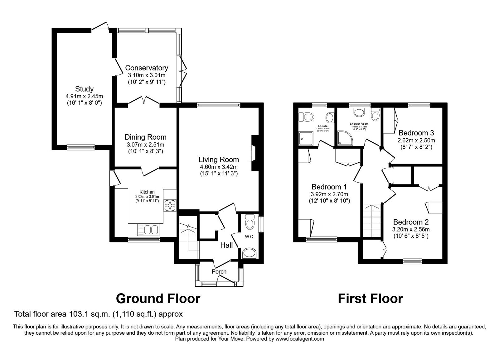 Floorplan of 3 bedroom Detached House for sale, Sycamore Drive, Radcliffe, Greater Manchester, M26