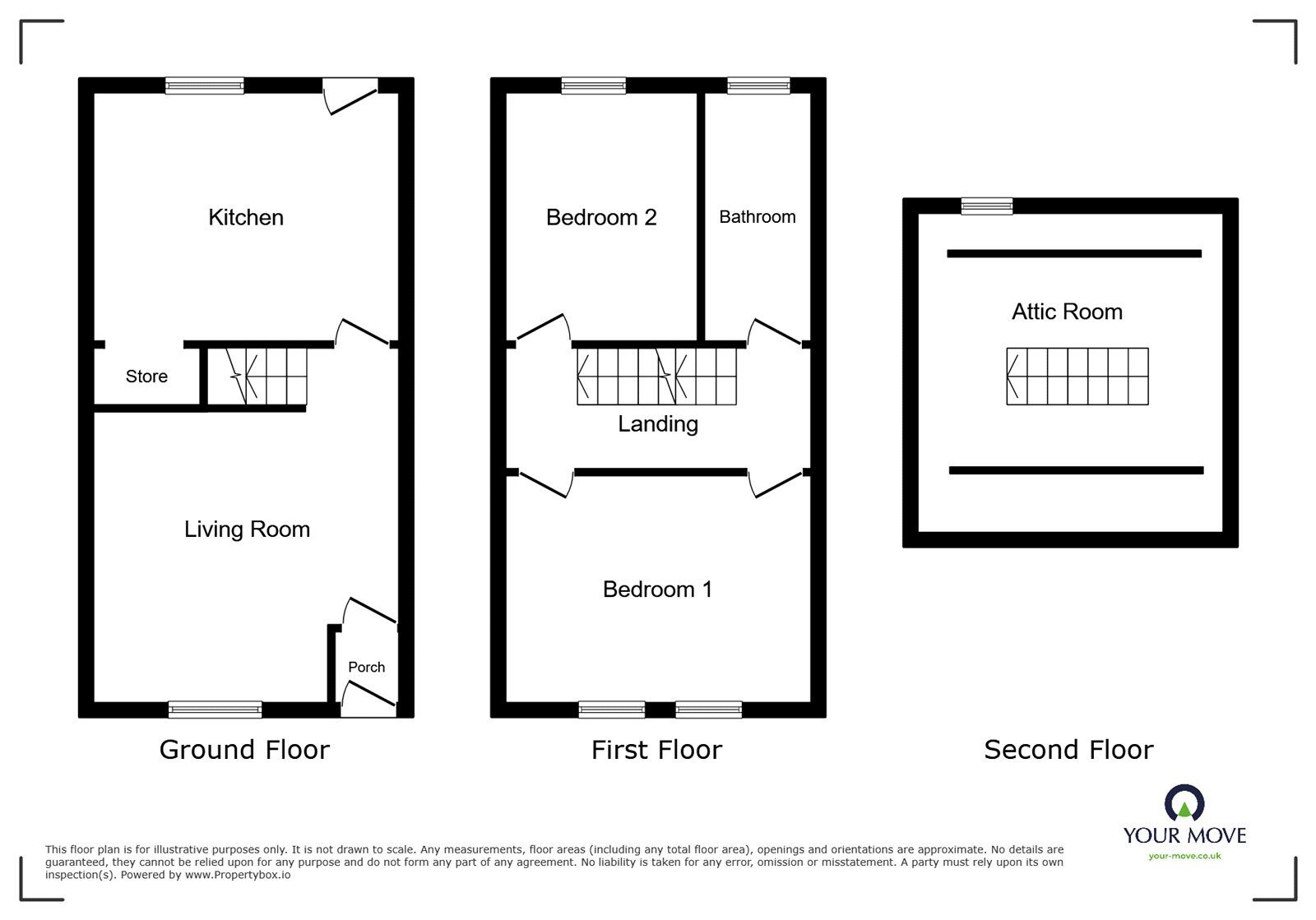 Floorplan of 2 bedroom Mid Terrace House to rent, Turf Street, Radcliffe, Greater Manchester, M26