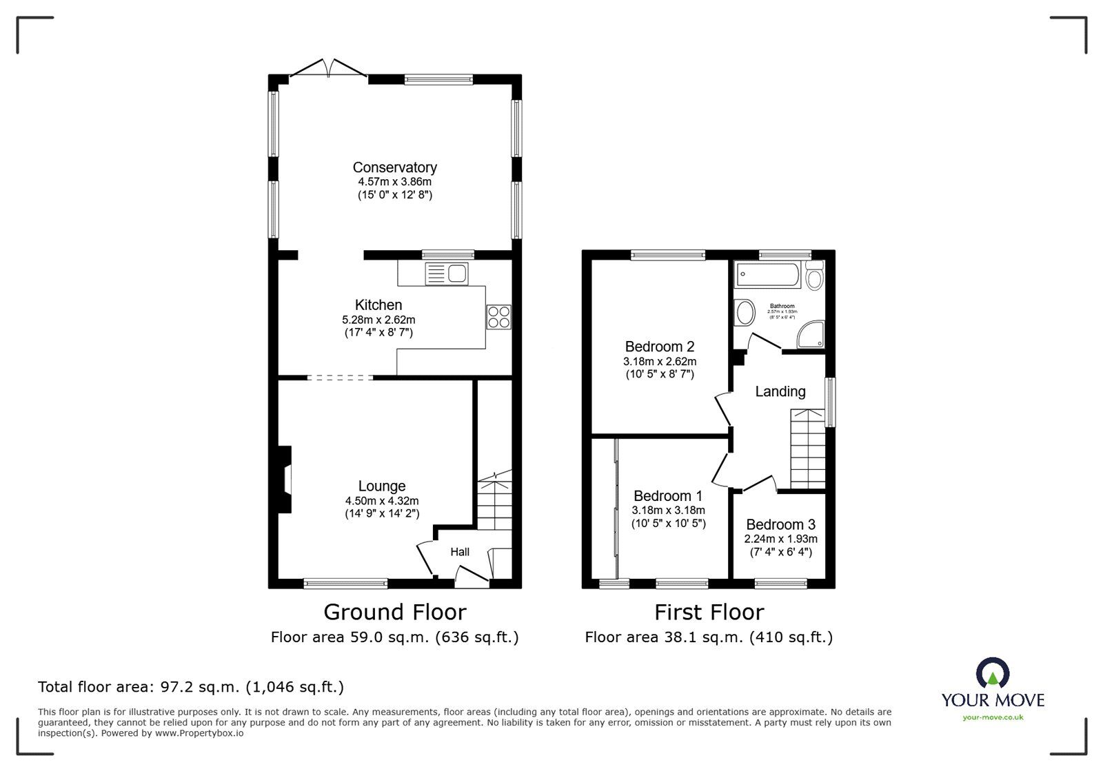 Floorplan of 3 bedroom Detached House for sale, Limefield Road, Radcliffe, Manchester, M26