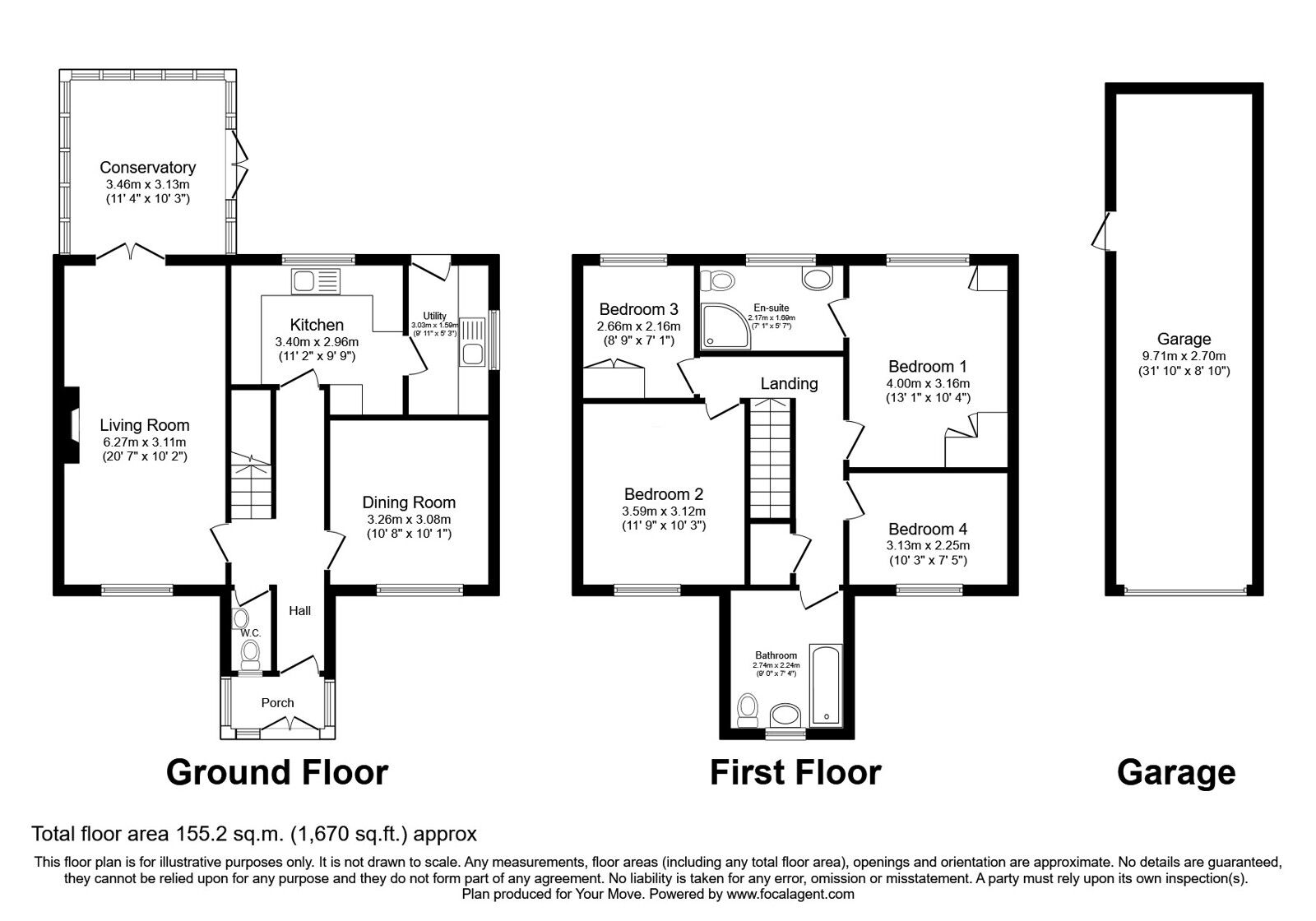 Floorplan of 4 bedroom Detached House for sale, Sycamore Drive, Radcliffe, Greater Manchester, M26