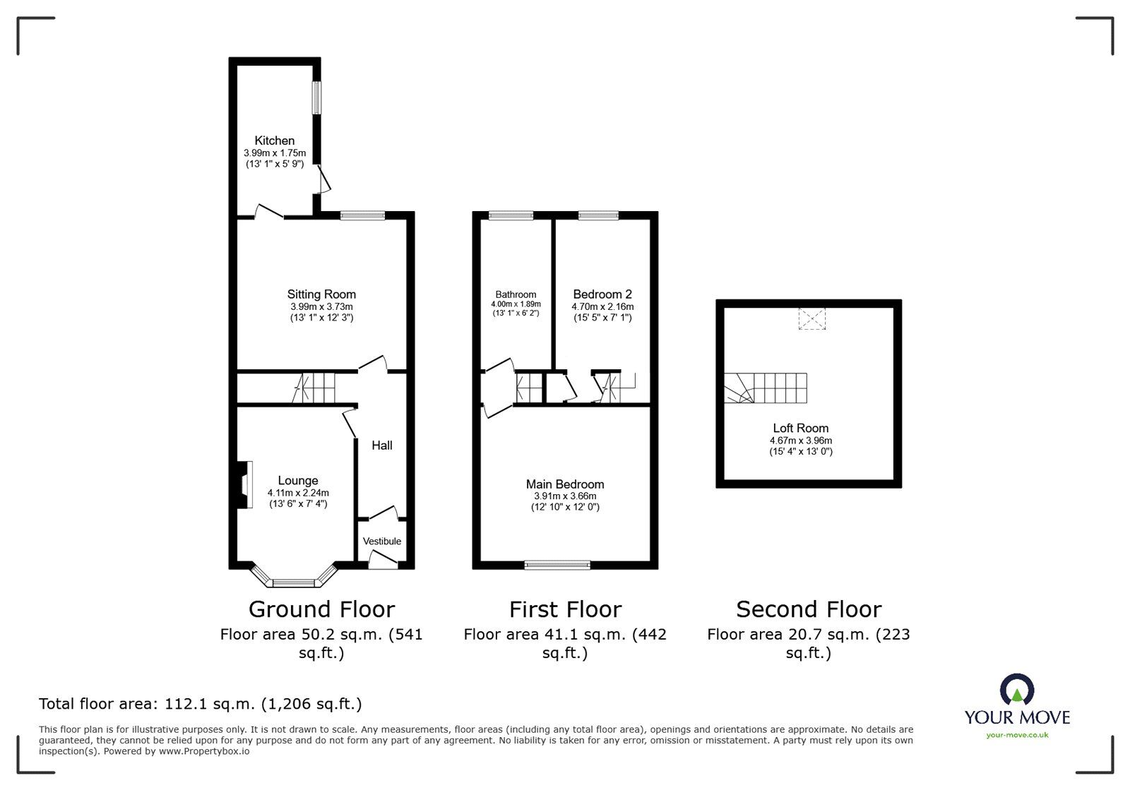 Floorplan of 2 bedroom House for sale, Clyde Road, Radcliffe, Greater Manchester, M26