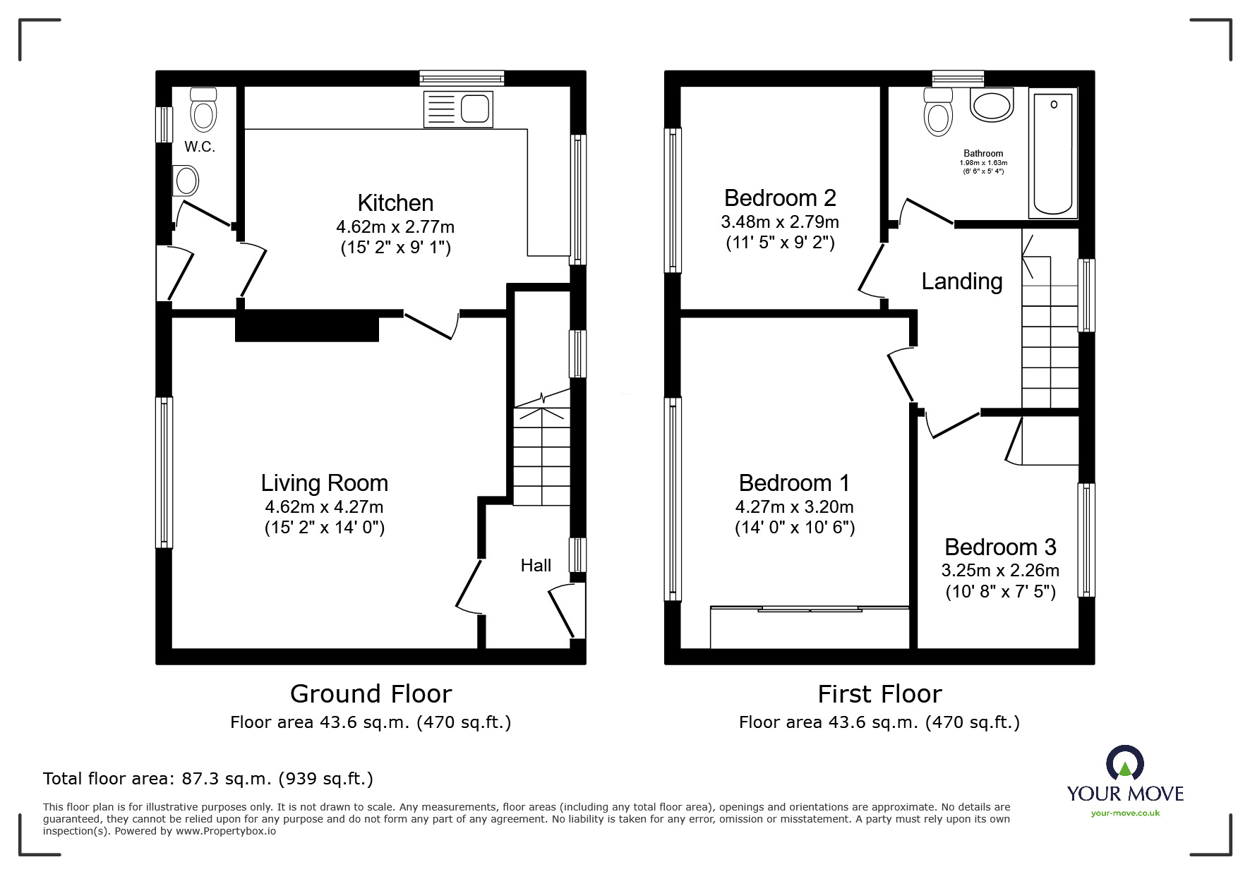 Floorplan of 3 bedroom Semi Detached House for sale, School Street, Little Lever, Bolton, BL3