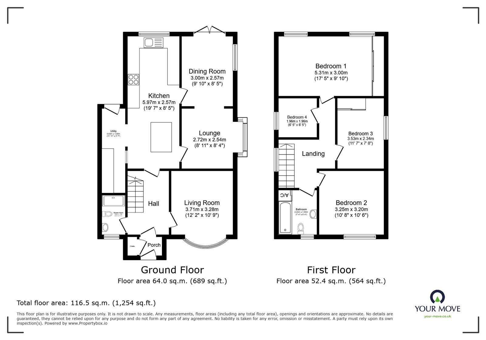 Floorplan of 4 bedroom Detached House for sale, Harper Fold Road, Radcliffe, Greater Manchester, M26