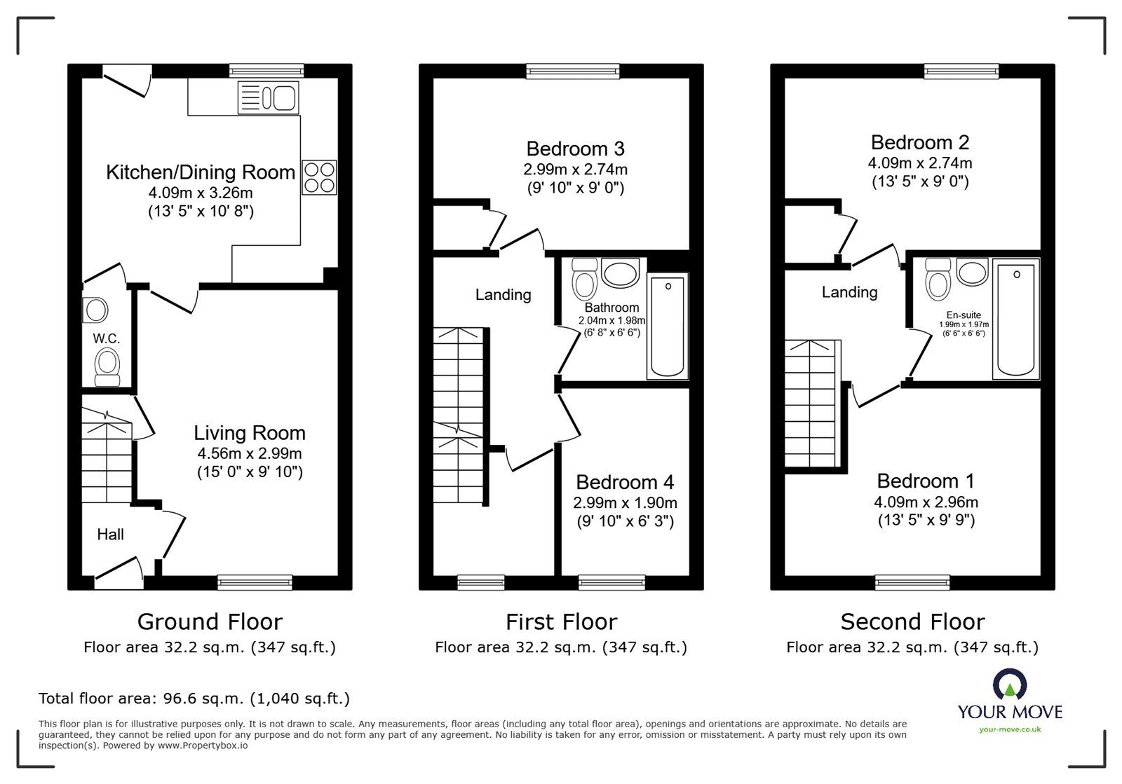 Floorplan of 4 bedroom End Terrace House for sale, Brunswick Street, Heywood, Greater Manchester, OL10