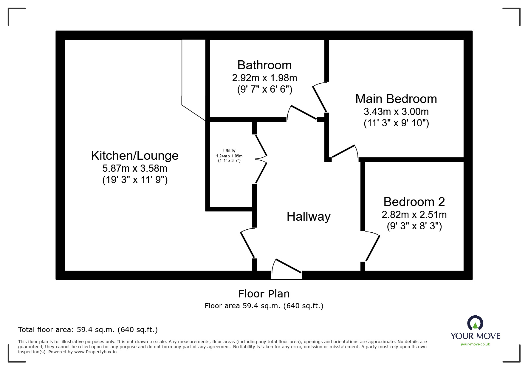 Floorplan of 2 bedroom  House to rent, Selside Court, Radcliffe, Greater Manchester, M26