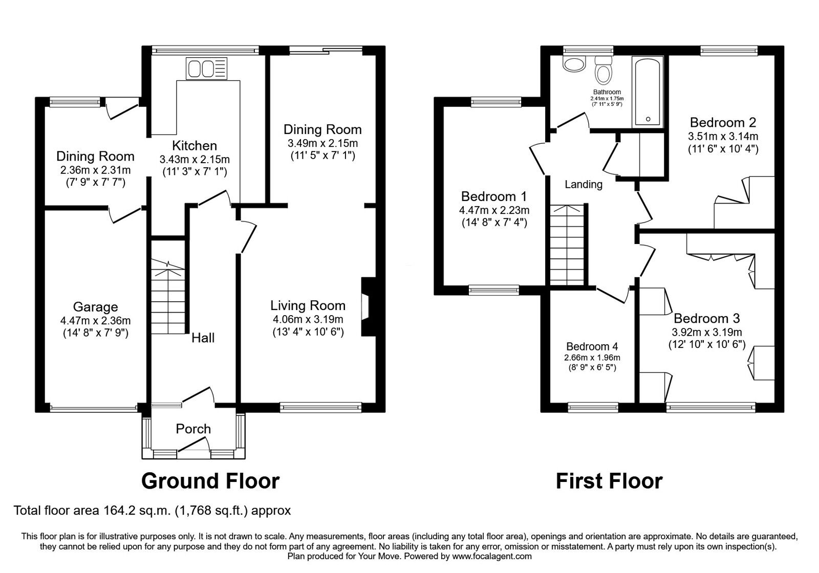 Floorplan of 4 bedroom Semi Detached House for sale, Warwick Road, Radcliffe, Greater Manchester, M26