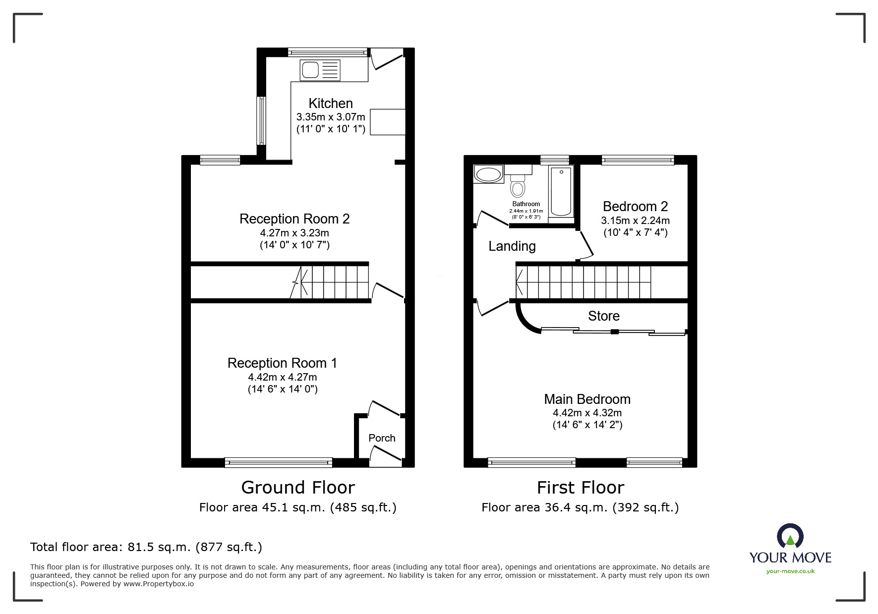 Floorplan of 2 bedroom Mid Terrace House for sale, Lowton Street, Radcliffe, Greater Manchester, M26