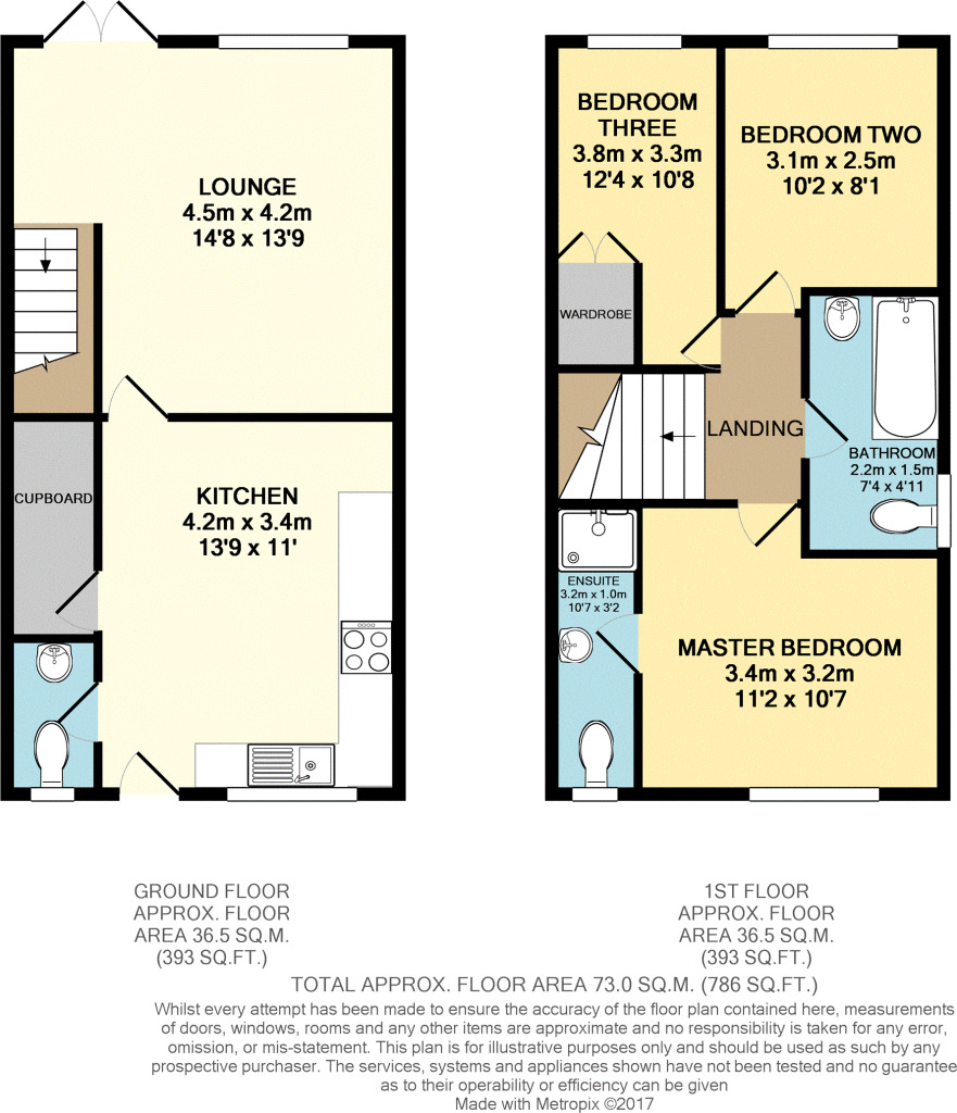 Floorplan of 3 bedroom End Terrace House to rent, Red Bank Close, Radcliffe, Greater Manchester, M26
