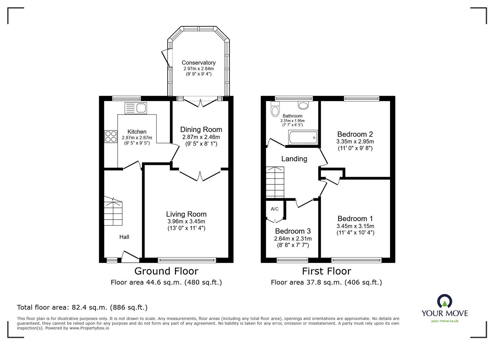 Floorplan of 3 bedroom Semi Detached House for sale, Booth Road, Little Lever, Greater Manchester, BL3